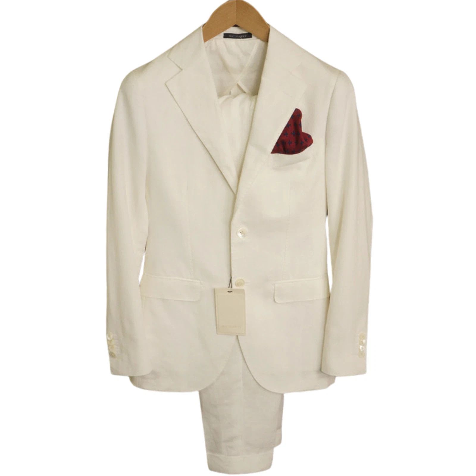 Men Suitsupply La Spalla Suit White Linen & Cotton UK/US32