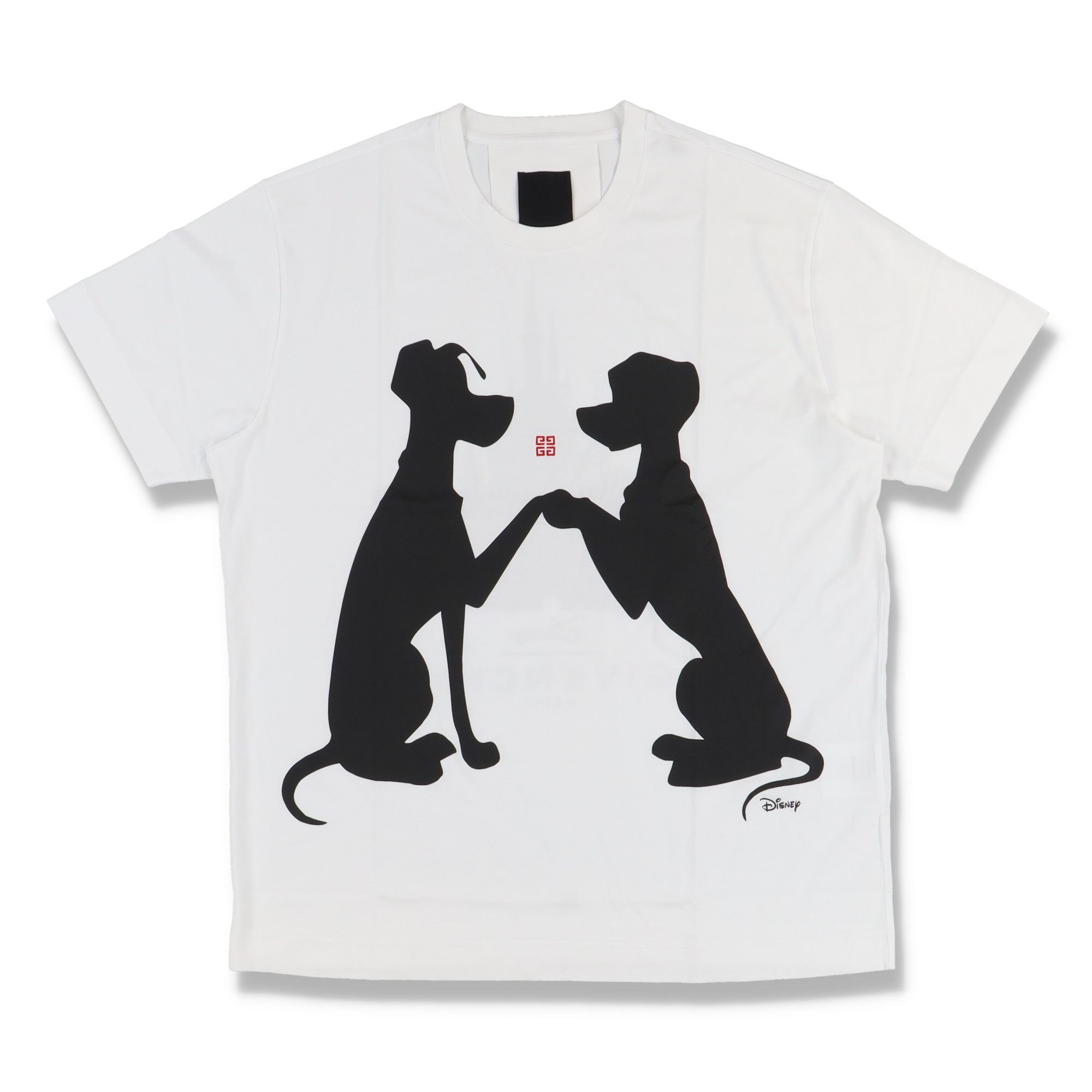 image of Disney x Givenchy White Dalmatians 4G Castle Logo T-Shirt, Men's (Size Large)