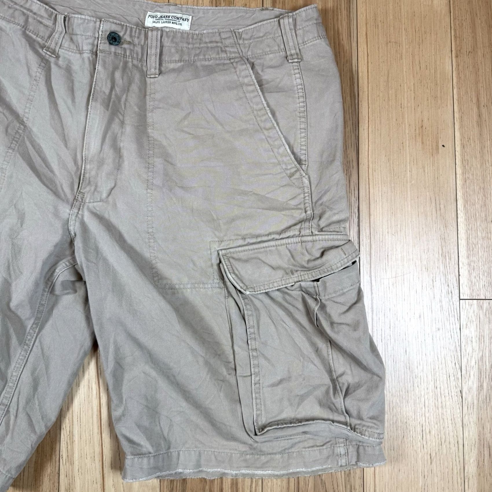 Polo Ralph Lauren VINTAGE Polo Ralph Lauren Cargo Shorts Mens 38 Khaki Beige Brown Military Style Boys? Size US M / EU 48-50 / 2 - 2 Thumbnail