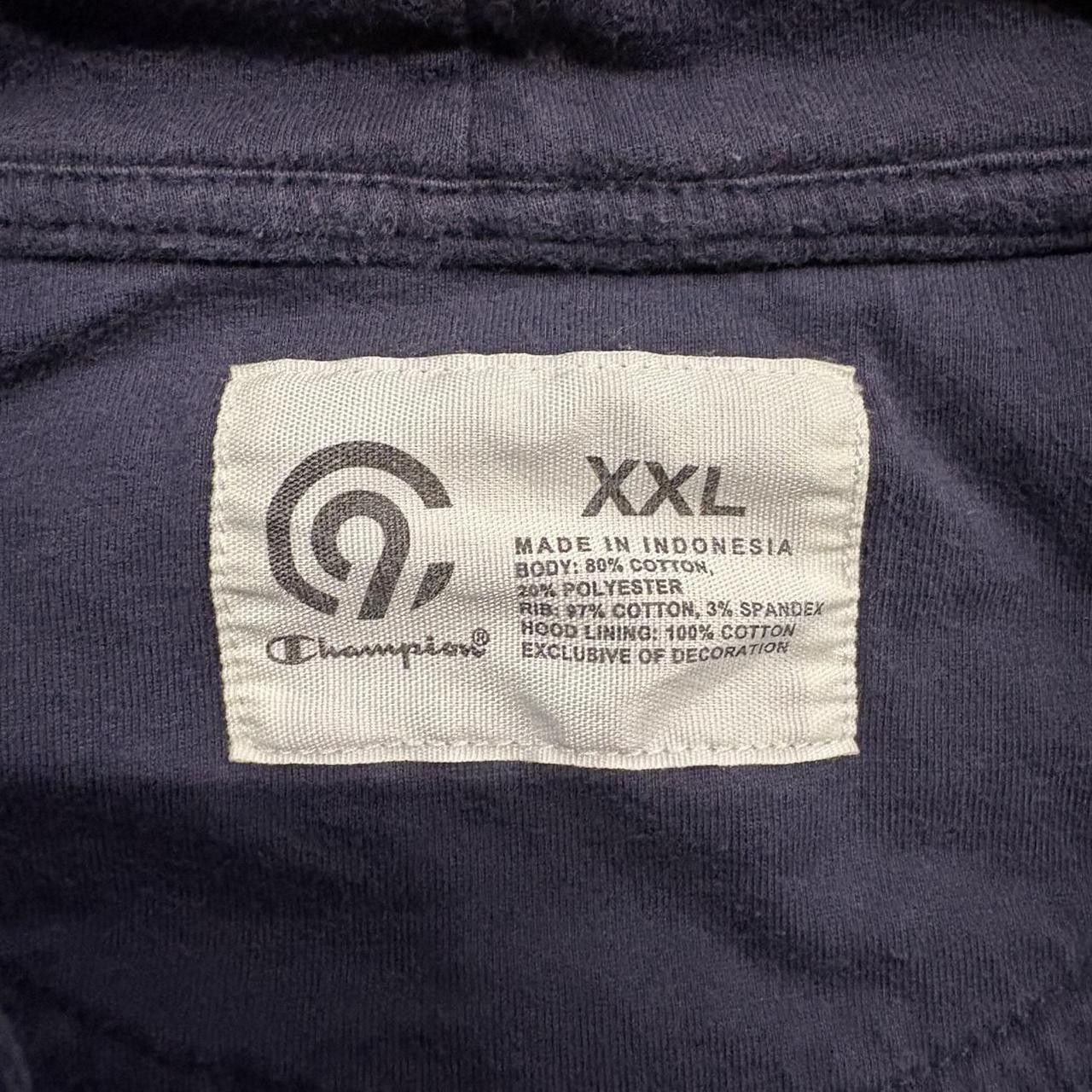 Champion × Vintage Crazy Vintage Y2K/2000s Blank Navy Blue Champion Zipup Hoodie! Size US XXL / EU 58 / 5 - 3 Thumbnail