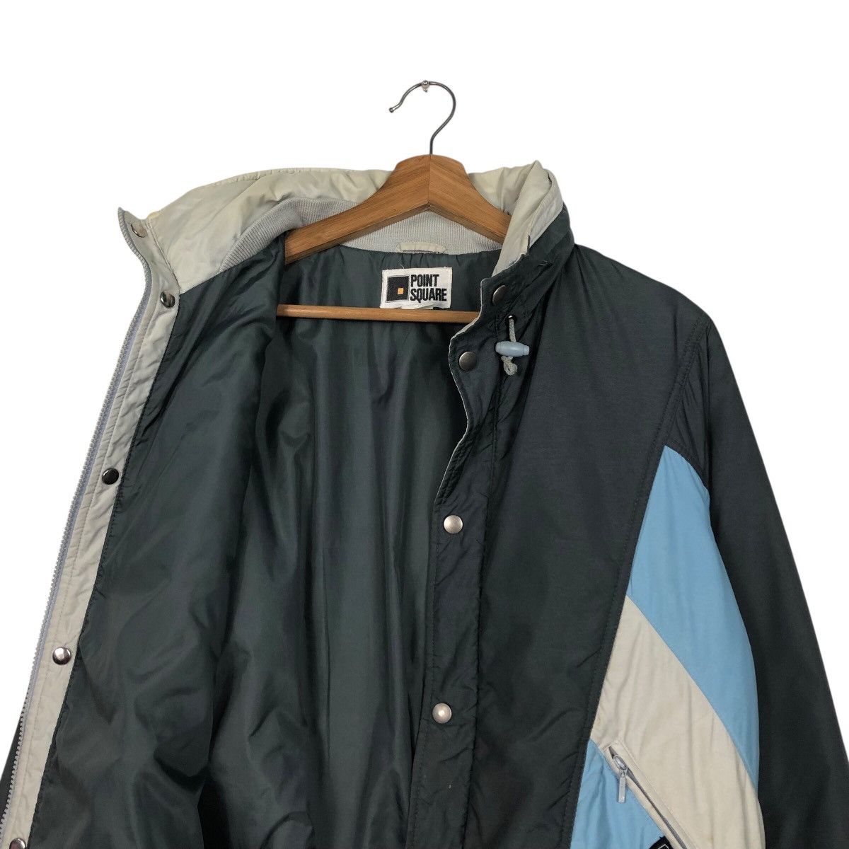 Japanese Brand 📌Vintage Ski Bomber Jacket Point Square Block Design Size US M / EU 48-50 / 2 - 14 Thumbnail