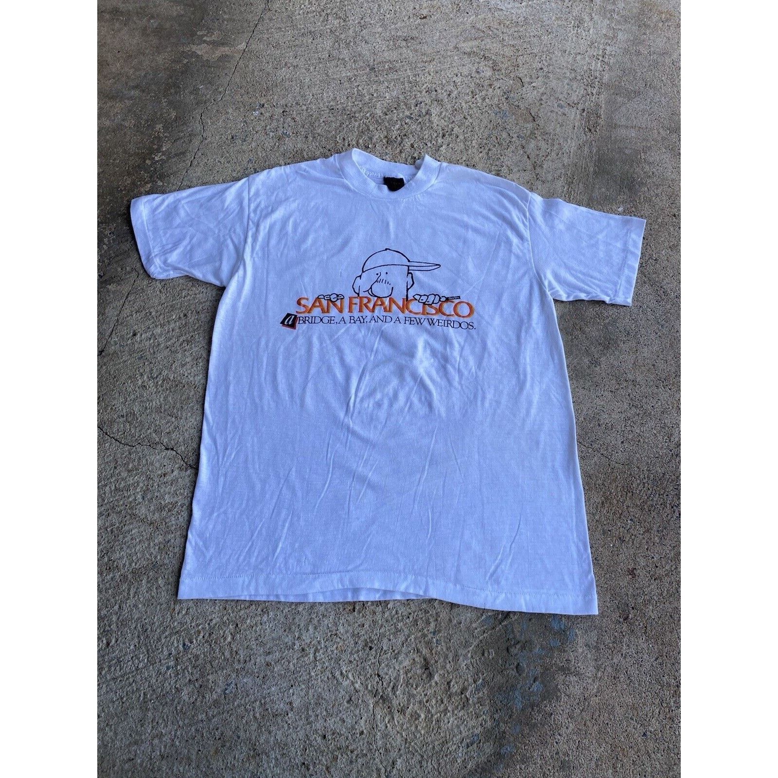 Vintage Vintage 90’s San Francisco Bridge Bay Shirt Distressed Used Size US M / EU 48-50 / 2 - 1 Thumbnail