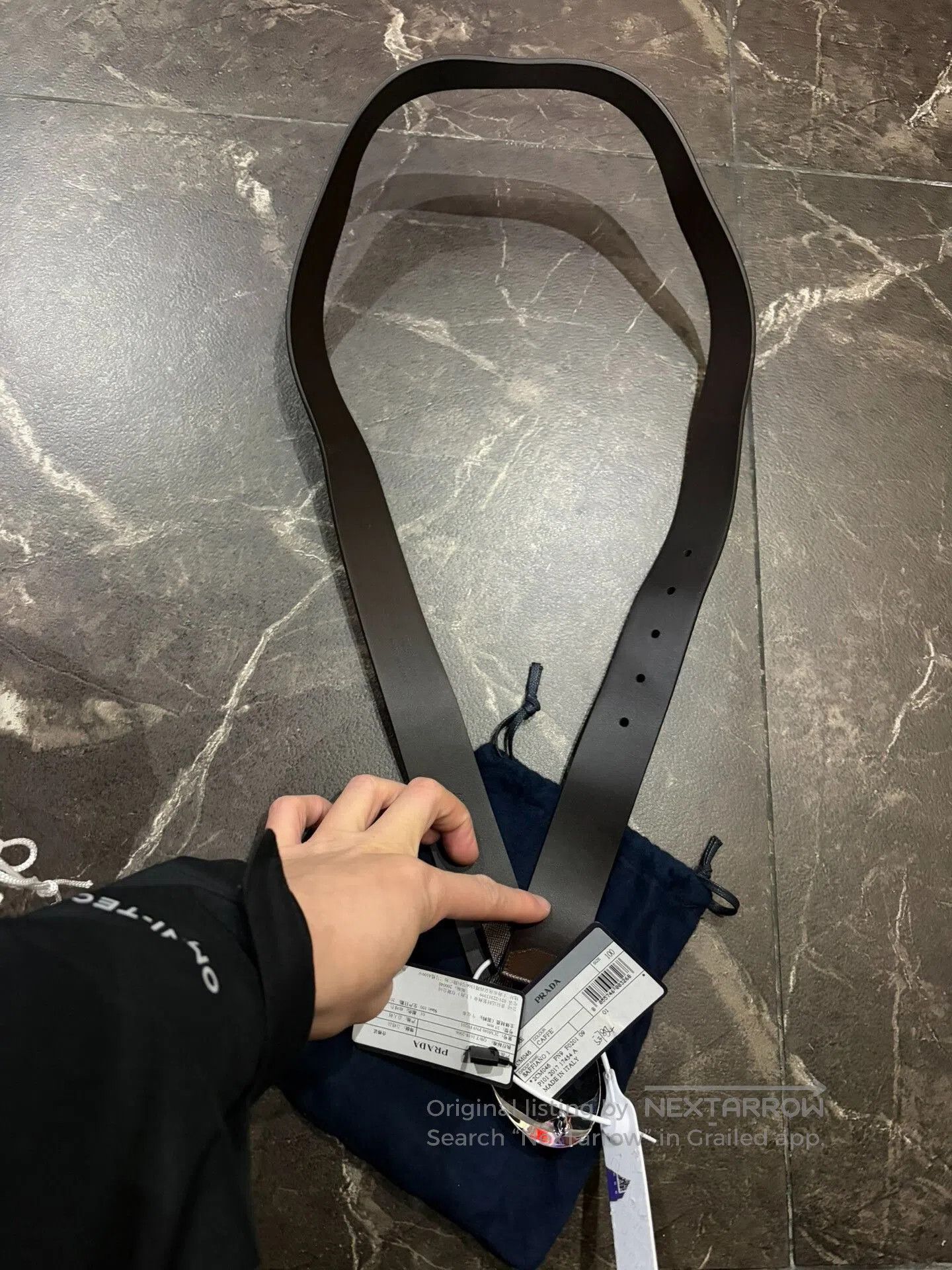 Prada Prada Men's Leather Belt. Size ONE SIZE - 3 Thumbnail