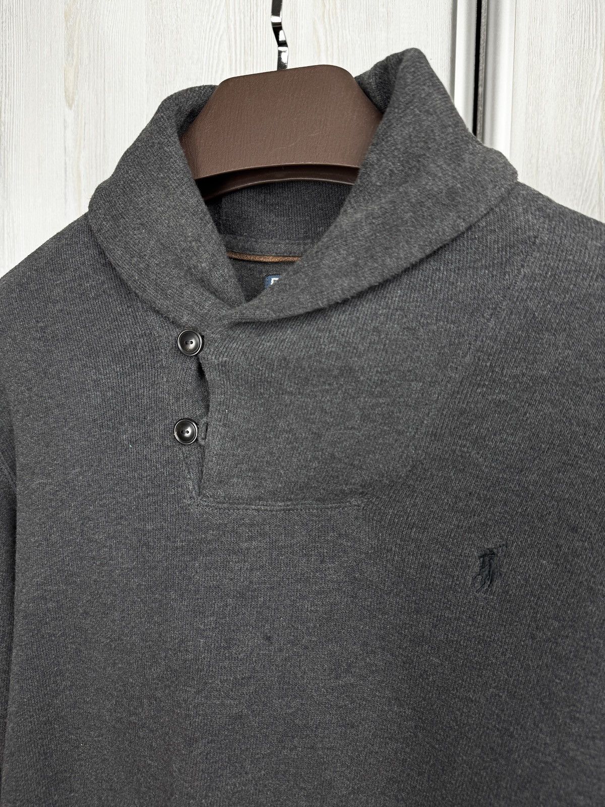 Polo Ralph Lauren Polo Ralph Lauren Luxury Cotton Shawl-Neck Pullover Sweater Size US L / EU 52-54 / 3 - 8 Thumbnail