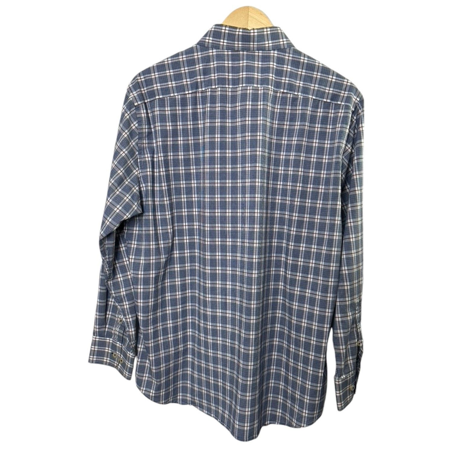 Lucky Brand Lucky Brand Blue Plaid Long Sleeve Button Shirt L 16 32/33 Size US L / EU 52-54 / 3 - 5 Thumbnail