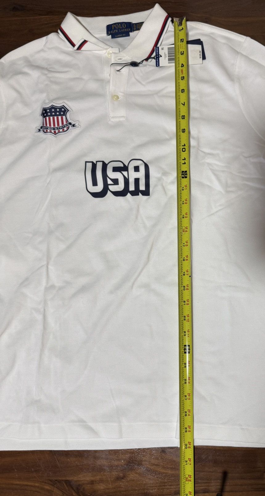 Polo Ralph Lauren Polo Ralph Lauren Classic Fit White Mesh Team USA Polo Sz XL Size US XL / EU 56 / 4 - 6 Thumbnail