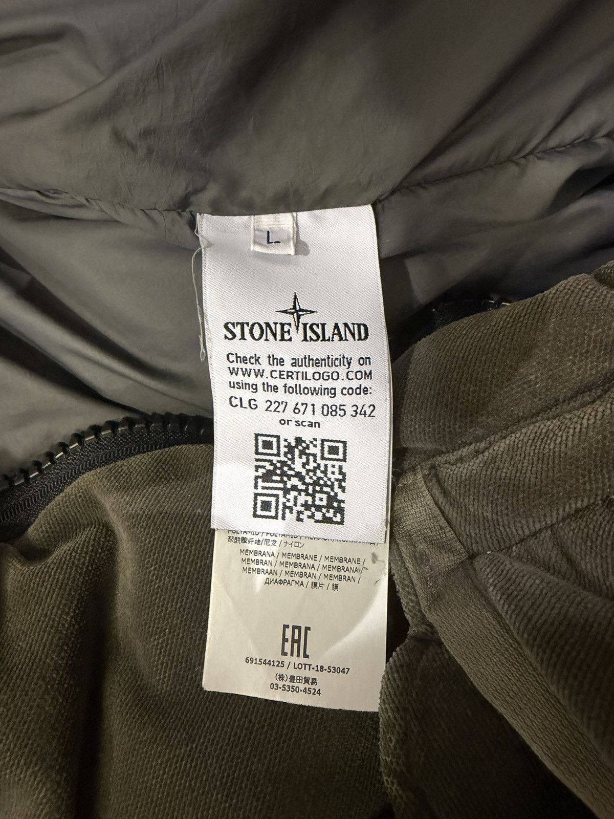 Stone Island Stone Island Cotton Velvet Down Puffer Jacket Size US L / EU 52-54 / 3 - 6 Thumbnail
