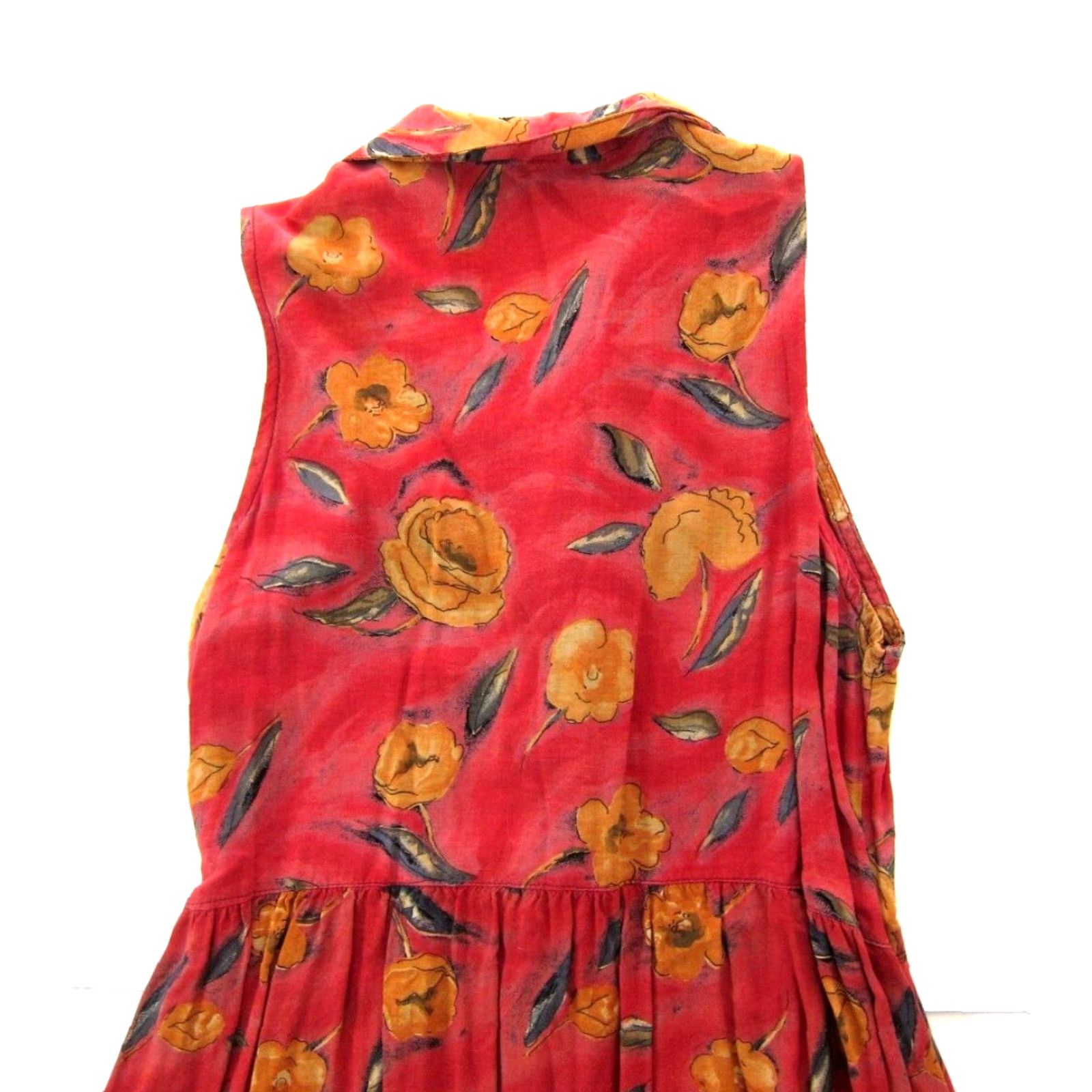 Vintage VINTAGE Cascais Of California Rayon Floral Pocket Collared Tank Dress M Pink Shirt Dress Women size M Size M / US 6-8 / IT 42-44 - 5 Thumbnail