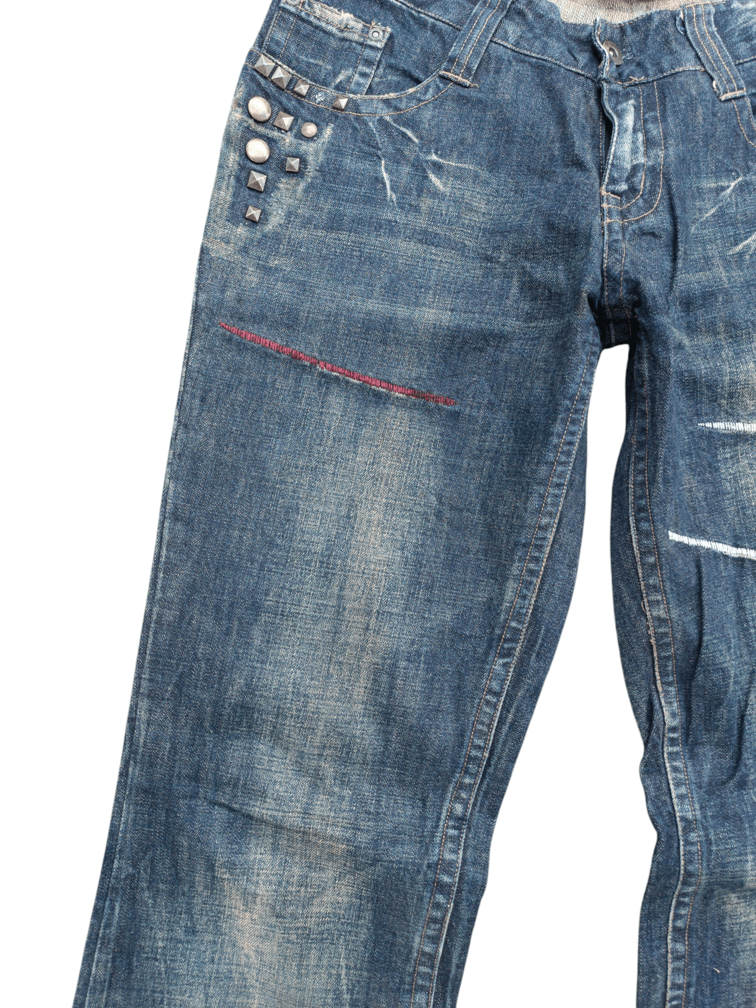 Japanese Brand FLARED💥JAPANESE BRAND LAV CLAW MARK STUD DENIM Size US 32 / EU 48 - 6 Thumbnail