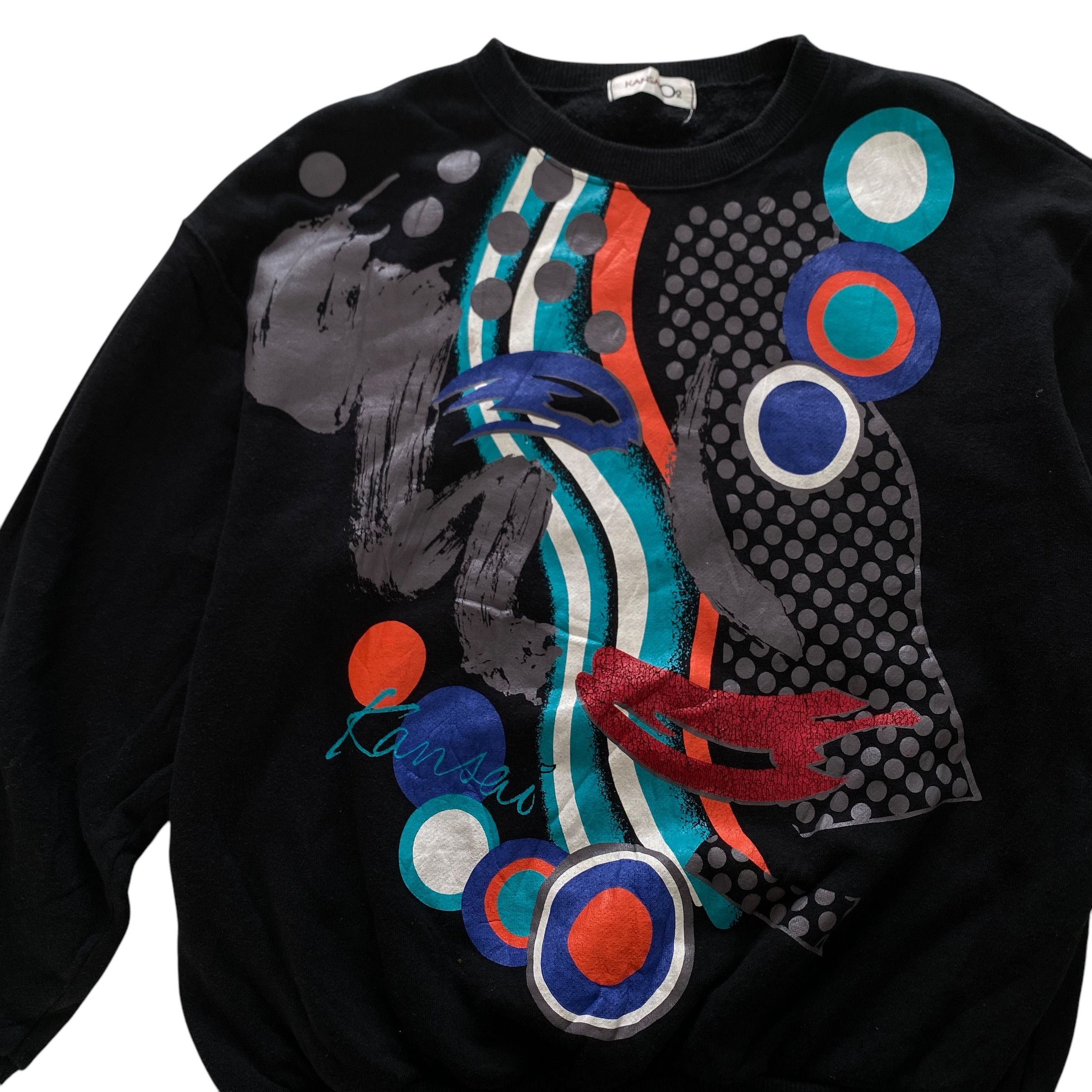 Japanese Brand × Kansai Yamamoto Vintage Kansai O2 Yamamoto Abstract Sweatshirt Size US M / EU 48-50 / 2 - 2 Thumbnail