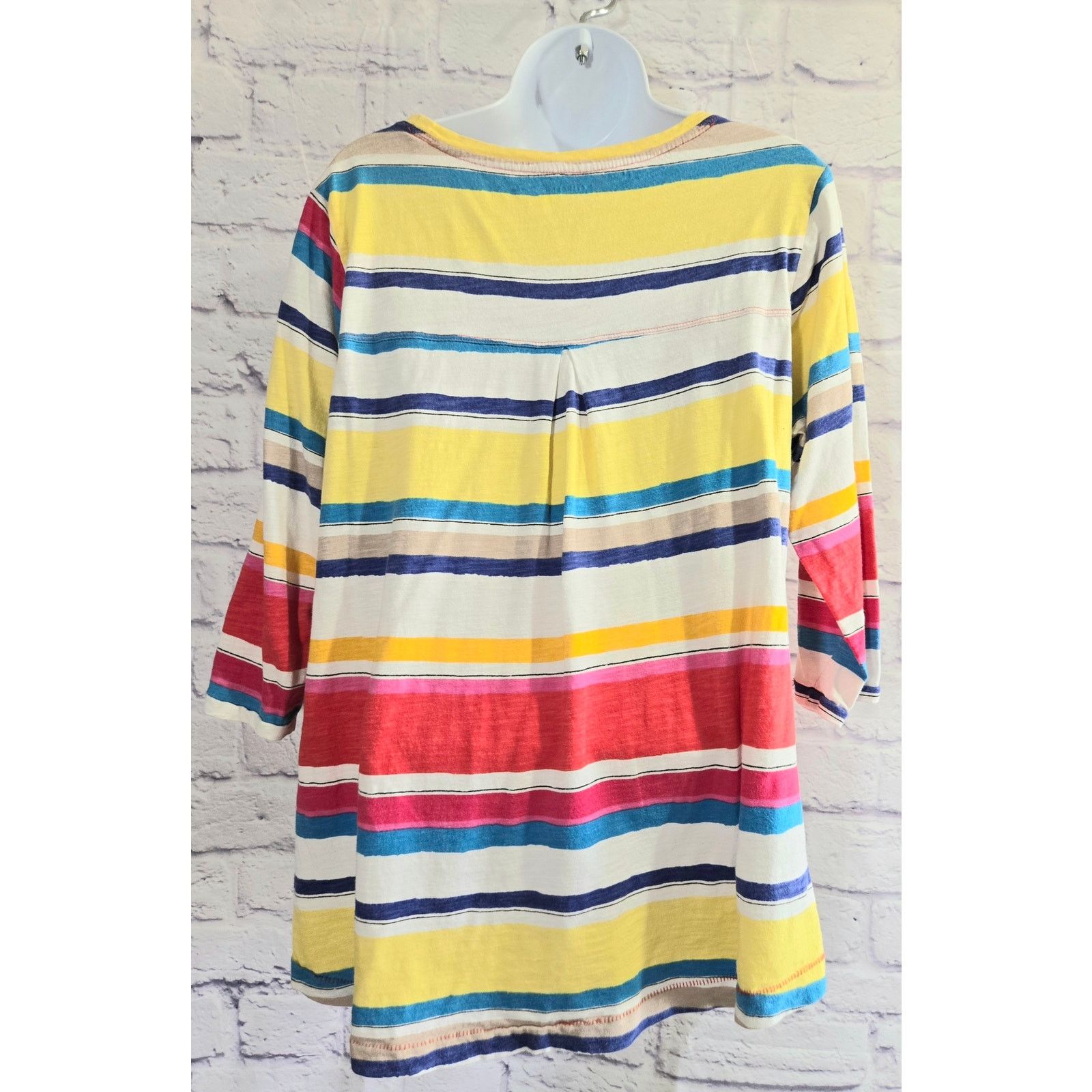 Other Westbound Multicolor Stripe 3/4 Sleeve Top XL Lightweight Size XL / US 12-14 / IT 48-50 - 3 Thumbnail