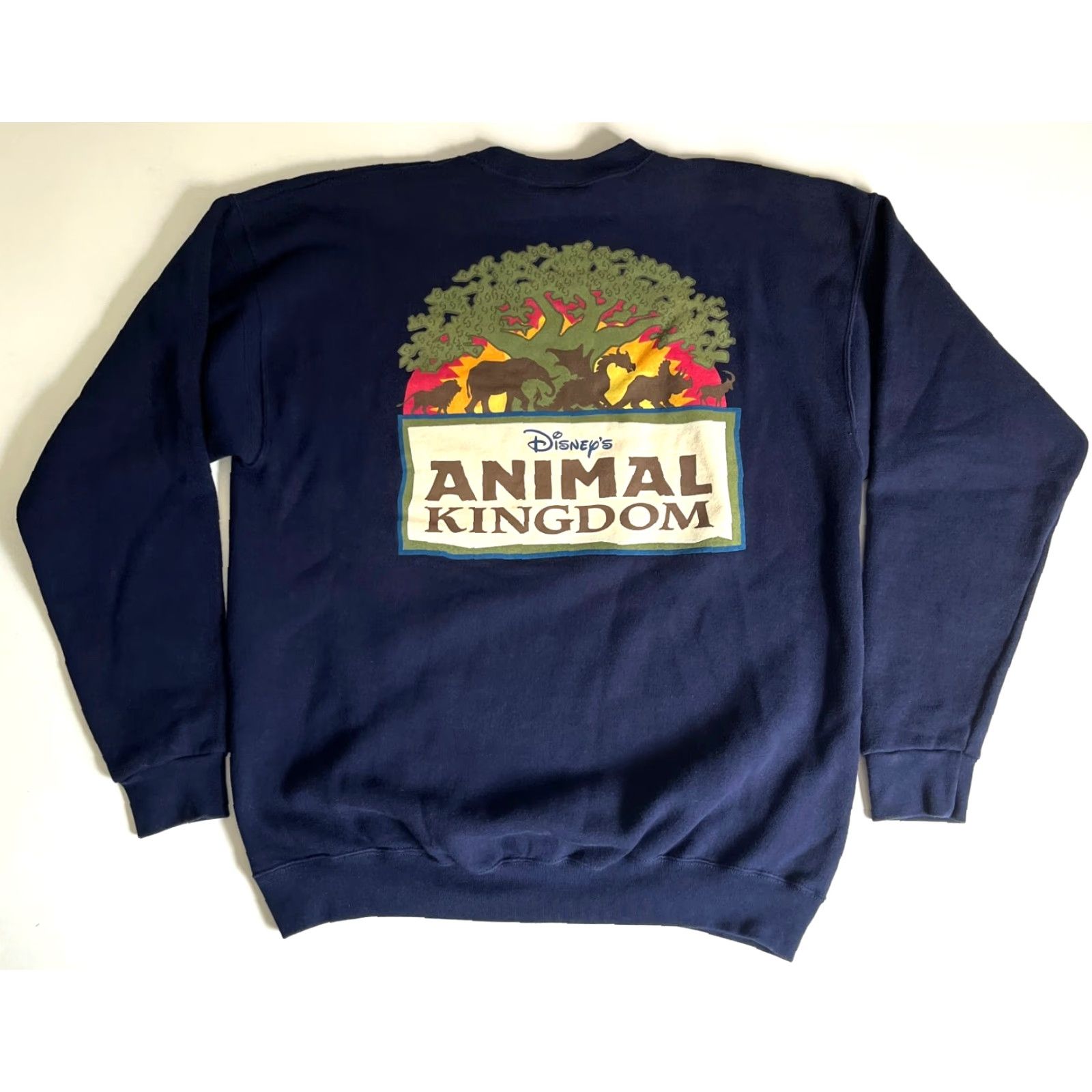 Vintage VINTAGE Mickey Inc. Disney's Animal Kingdom Sweatshirt Unisex Adults XL Navy Blue 90s Graphic Print Double-Sided Firn Size US XL / EU 56 / 4 - 4 Thumbnail