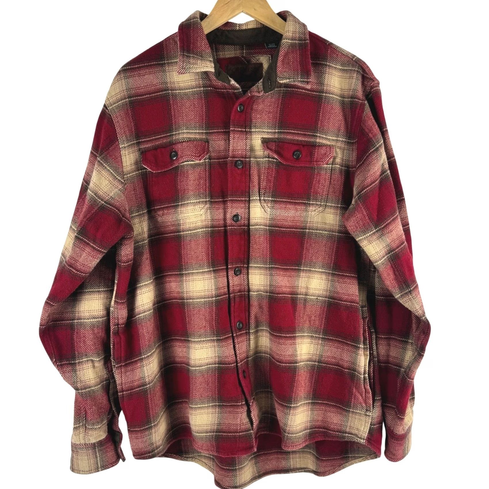 Orvis Orvis Button-Down Shirt Plaid Flannel Red XL Men's Heavyweight Size US XL / EU 56 / 4 - 2 Thumbnail