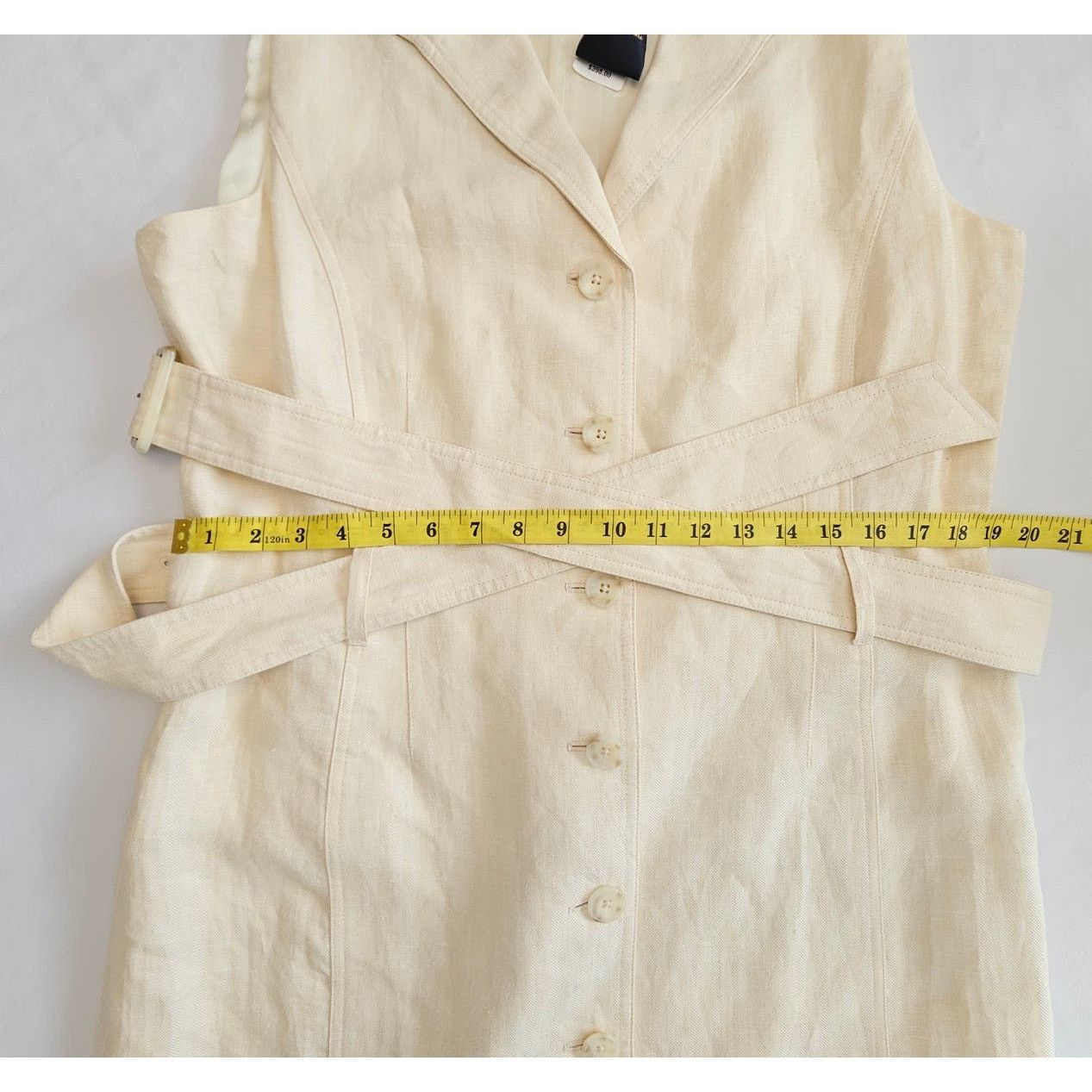Brooks Brothers Brooks Brothers Lanificio Campore Pure Linen Shirt Dress 16 Size XXL / US 16-18 / IT 52-54 - 8 Thumbnail