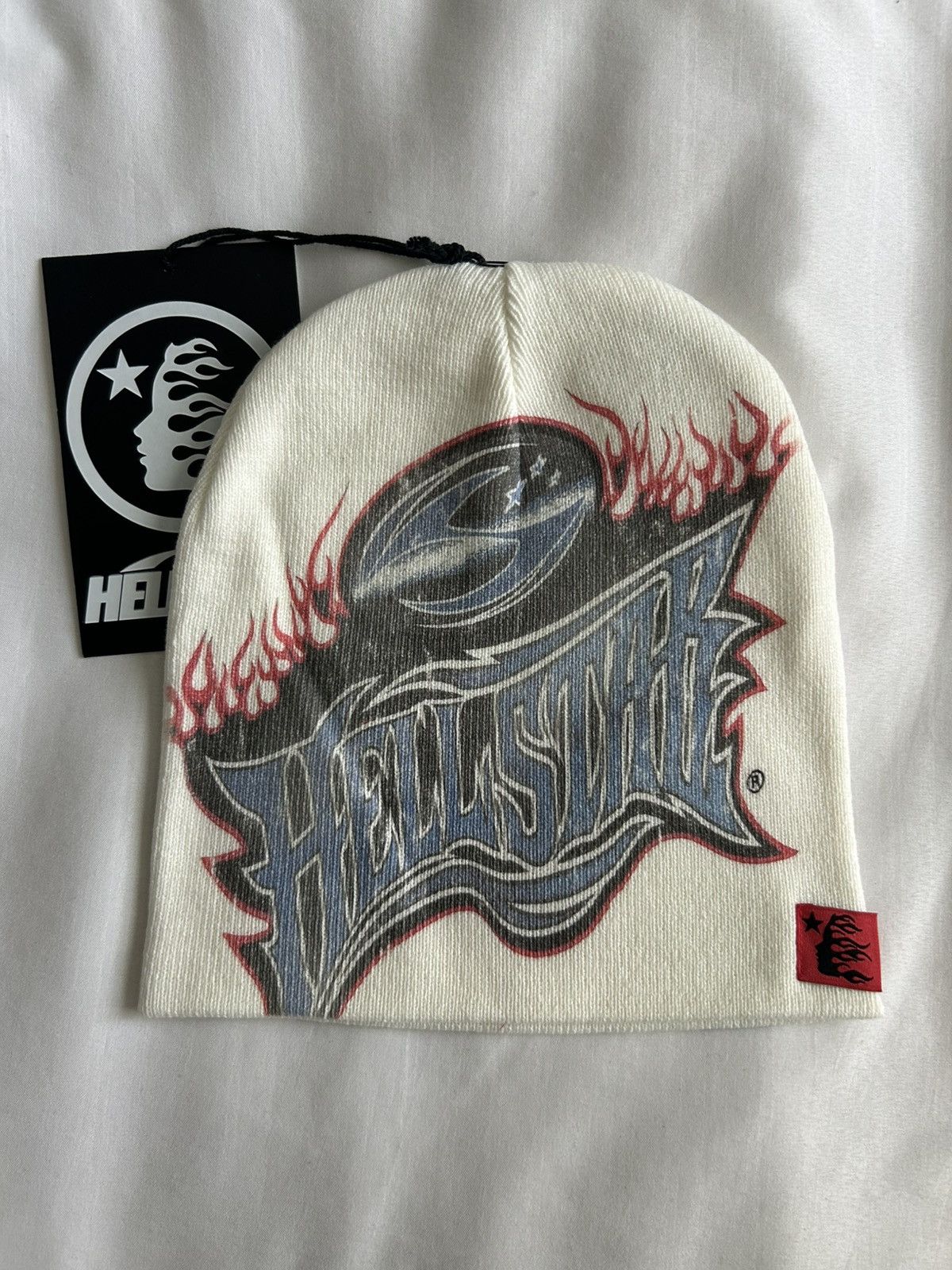 HELLSTAR Hellstar Beanie Moto Graffiti White Size ONE SIZE - 1 Thumbnail