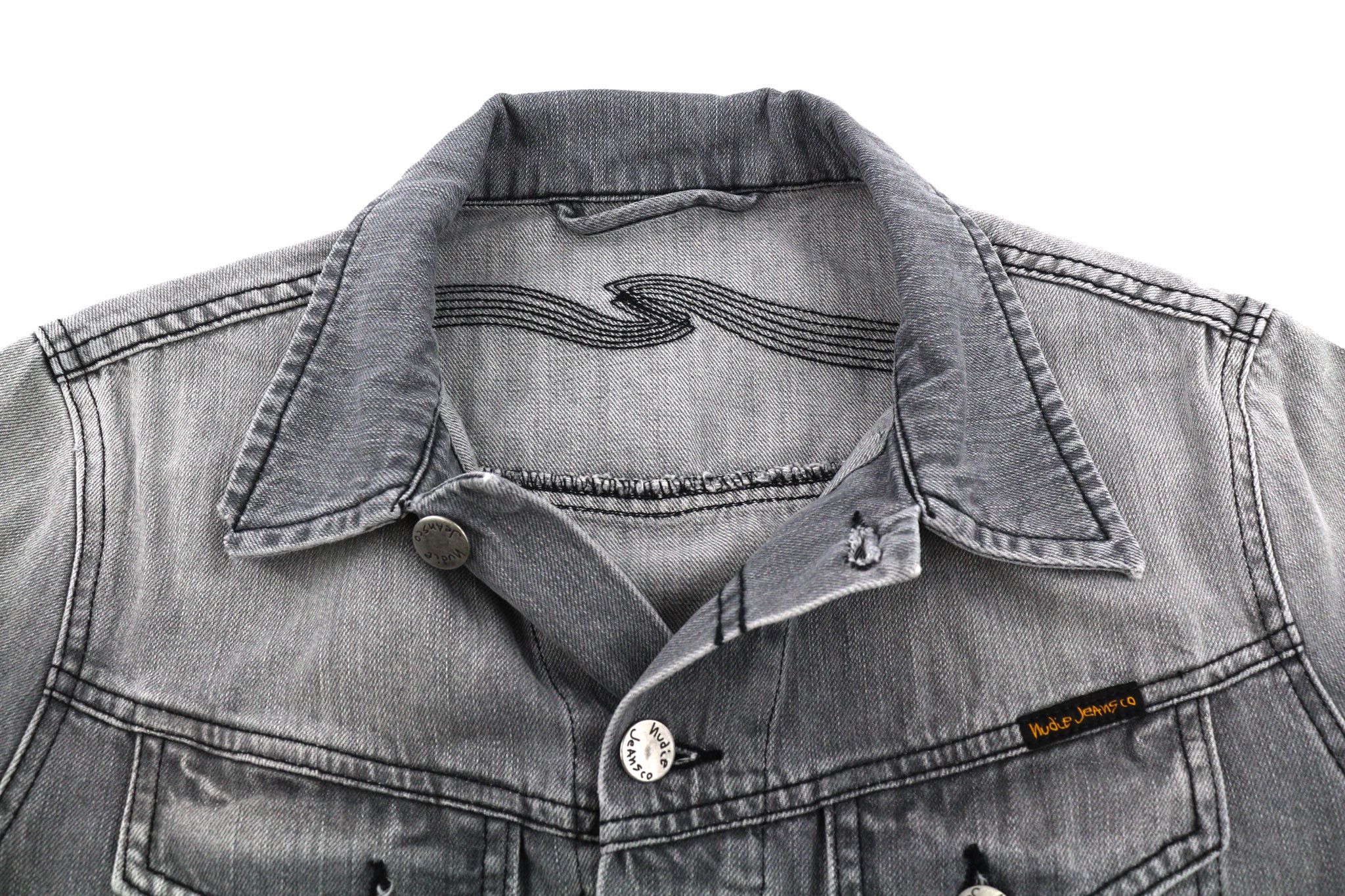Nudie Jeans CONNY S Sunbleached Black Grey Jacket 81620 Size US S / EU 44-46 / 1 - 4 Thumbnail