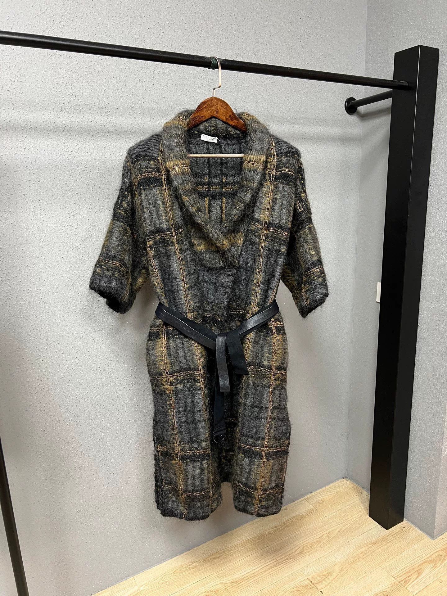 Brunello Cucinelli plaid wool alpaca blend coat Size US M / EU 48-50 / 2 - 1 Thumbnail
