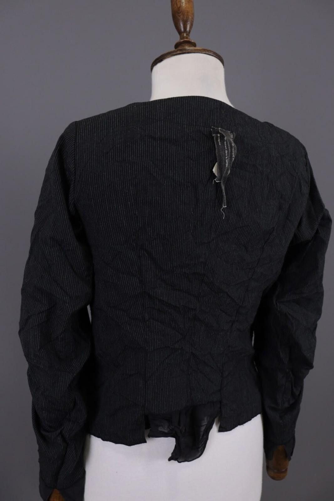 Designer Cop.Copine Black Ribbed Open Lightweight Cardigan Size L Size L / US 10 / IT 46 - 12 Thumbnail