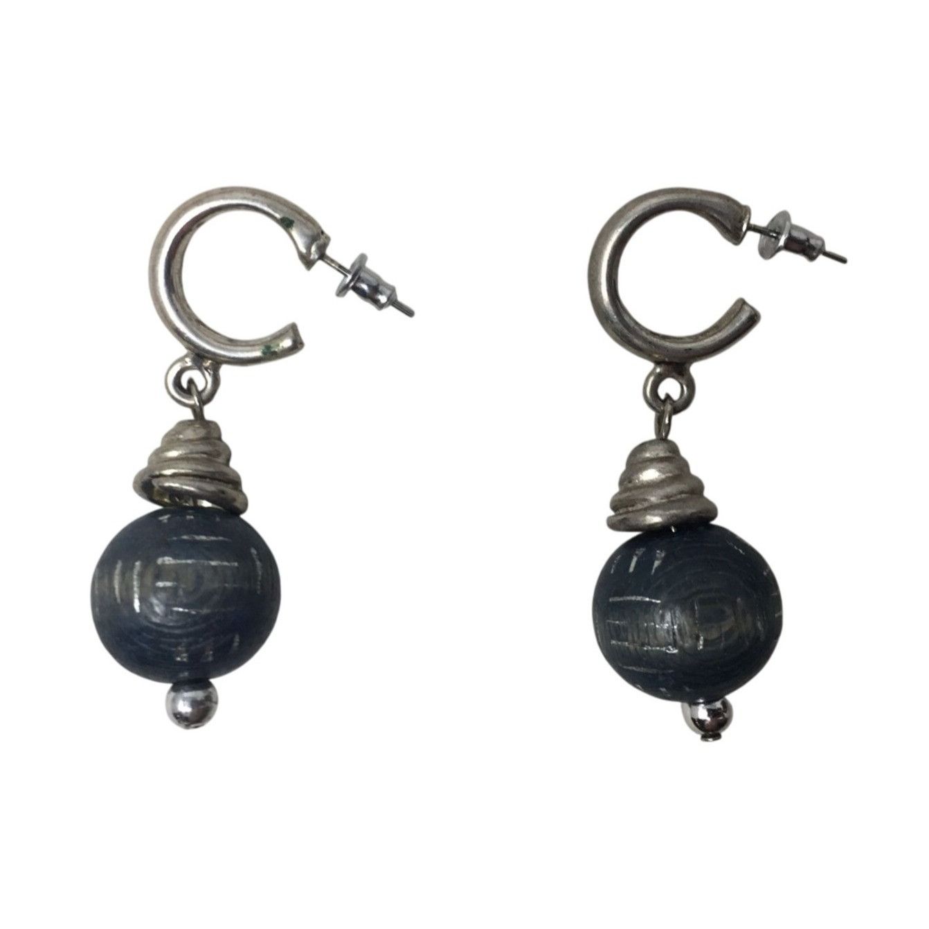 Other Women's Silver Tone Dangle Hoop Earrings Size ONE SIZE - 1 Thumbnail