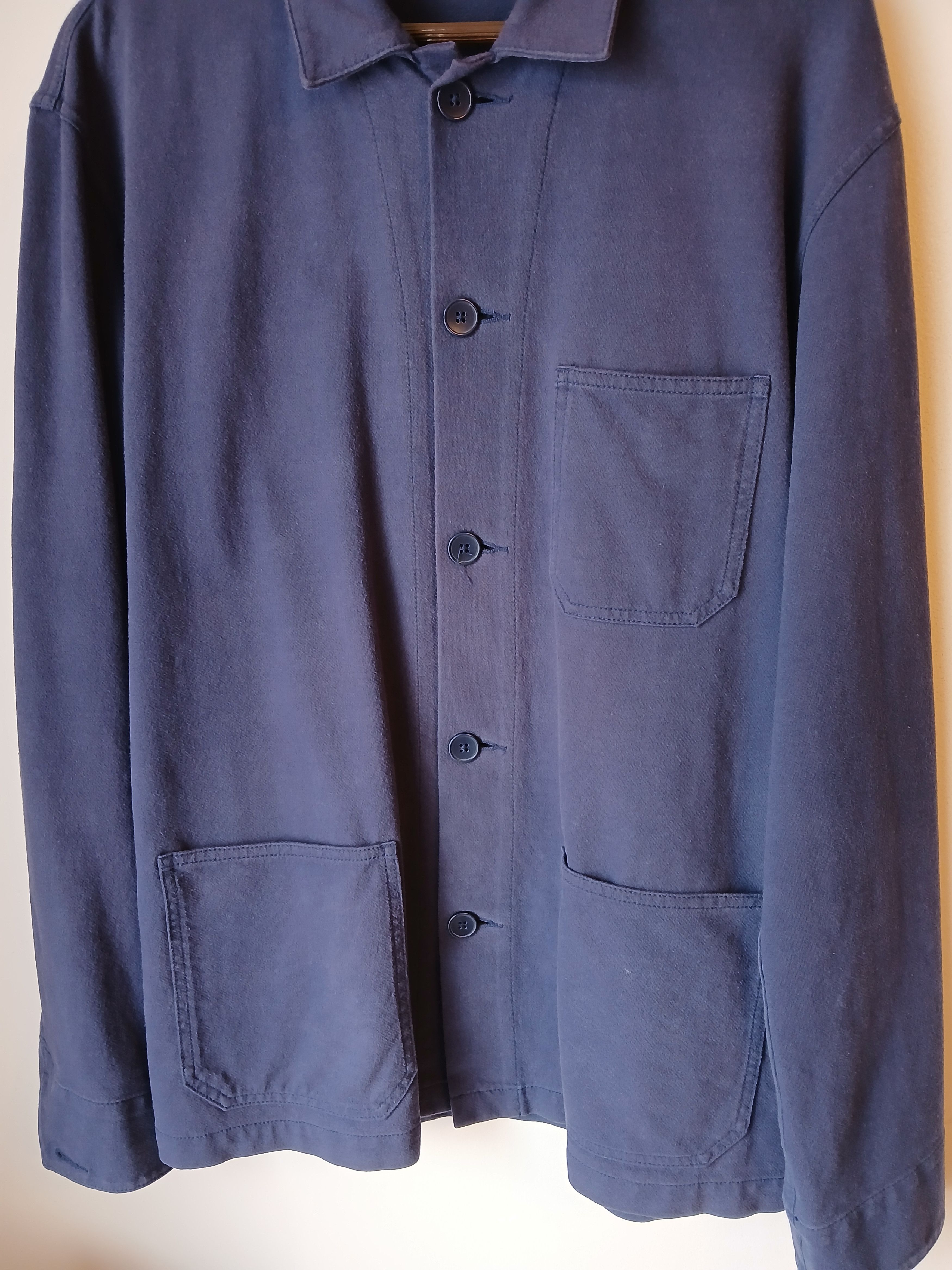 Uniqlo Washed Jersey Work Jacket Chore Coat Size US L / EU 52-54 / 3 - 4 Thumbnail