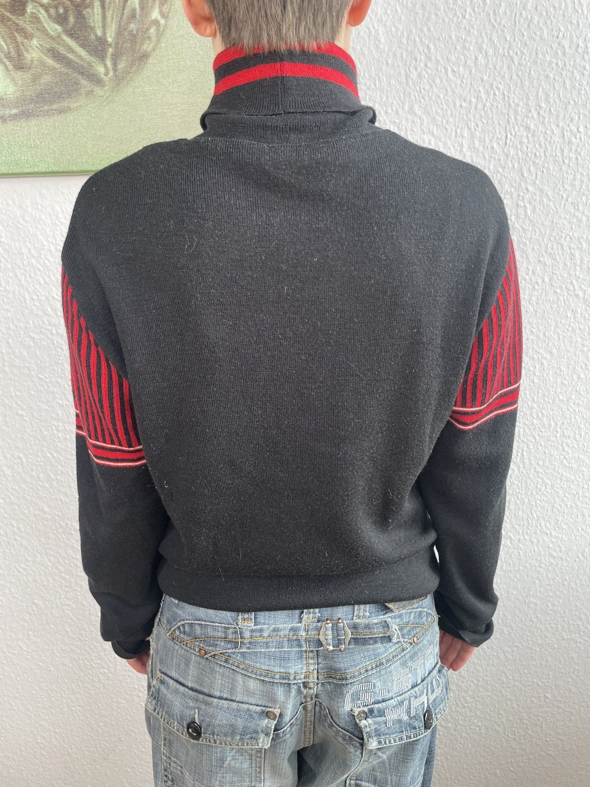 Jean Paul Gaultier Jean Paul Gaultier Football 1990's Junior turtleneck sweater Size US S / EU 44-46 / 1 - 8 Thumbnail