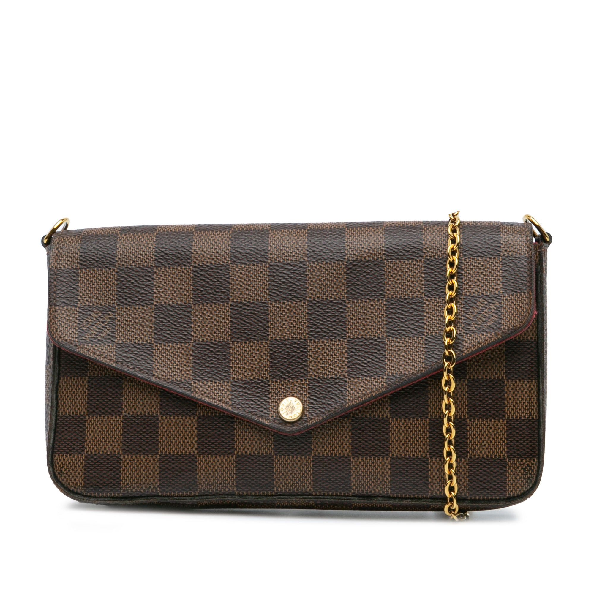 Louis Vuitton Louis Vuitton Damier Ebene Pochette Felicie Brown Size ONE SIZE - 1 Thumbnail