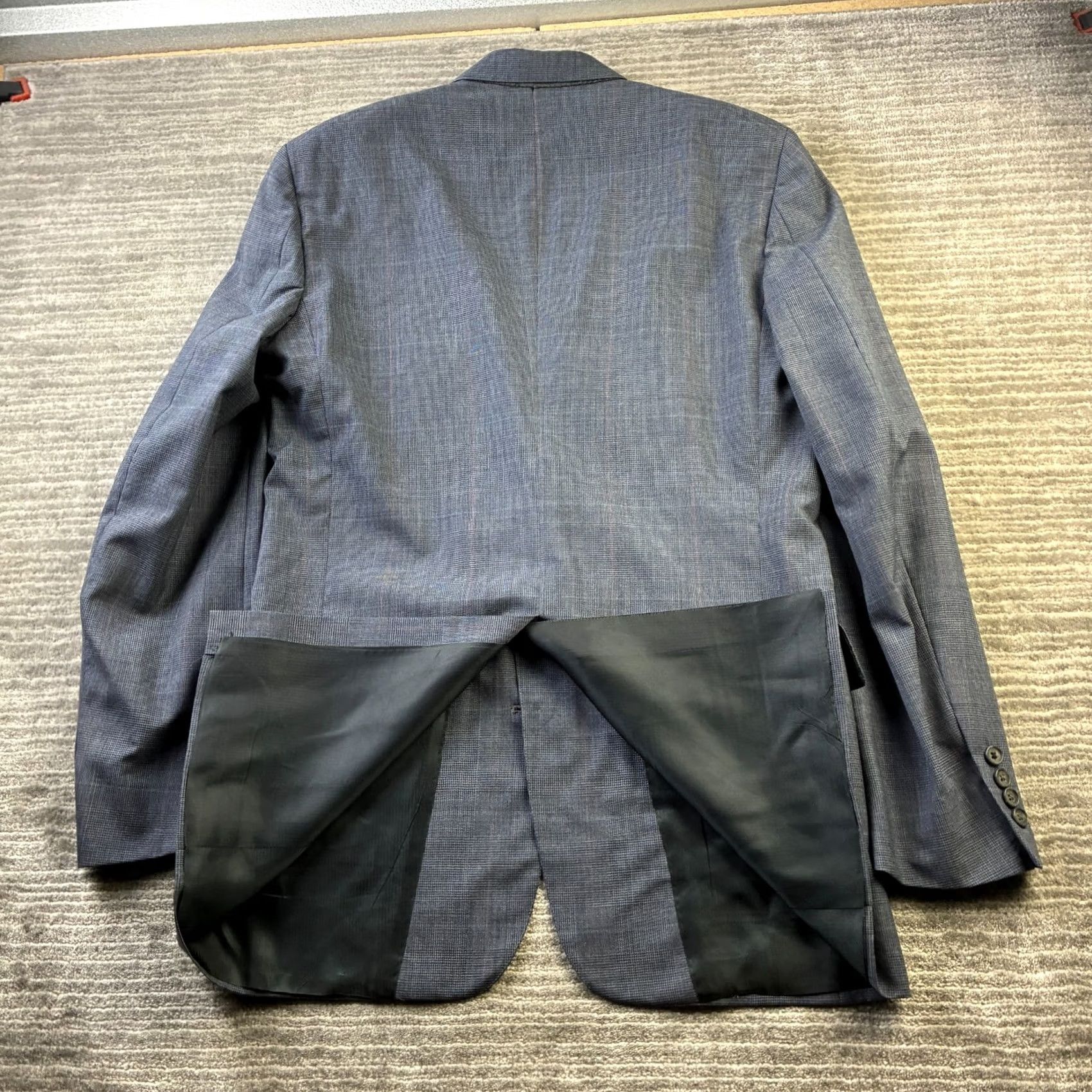 Hart Schaffner Marx Hart Schaffner Marx Suit 41 XL Glen Plaid Jacket Blazer Pants 35x32 VINTAGE Size 42R - 6 Thumbnail