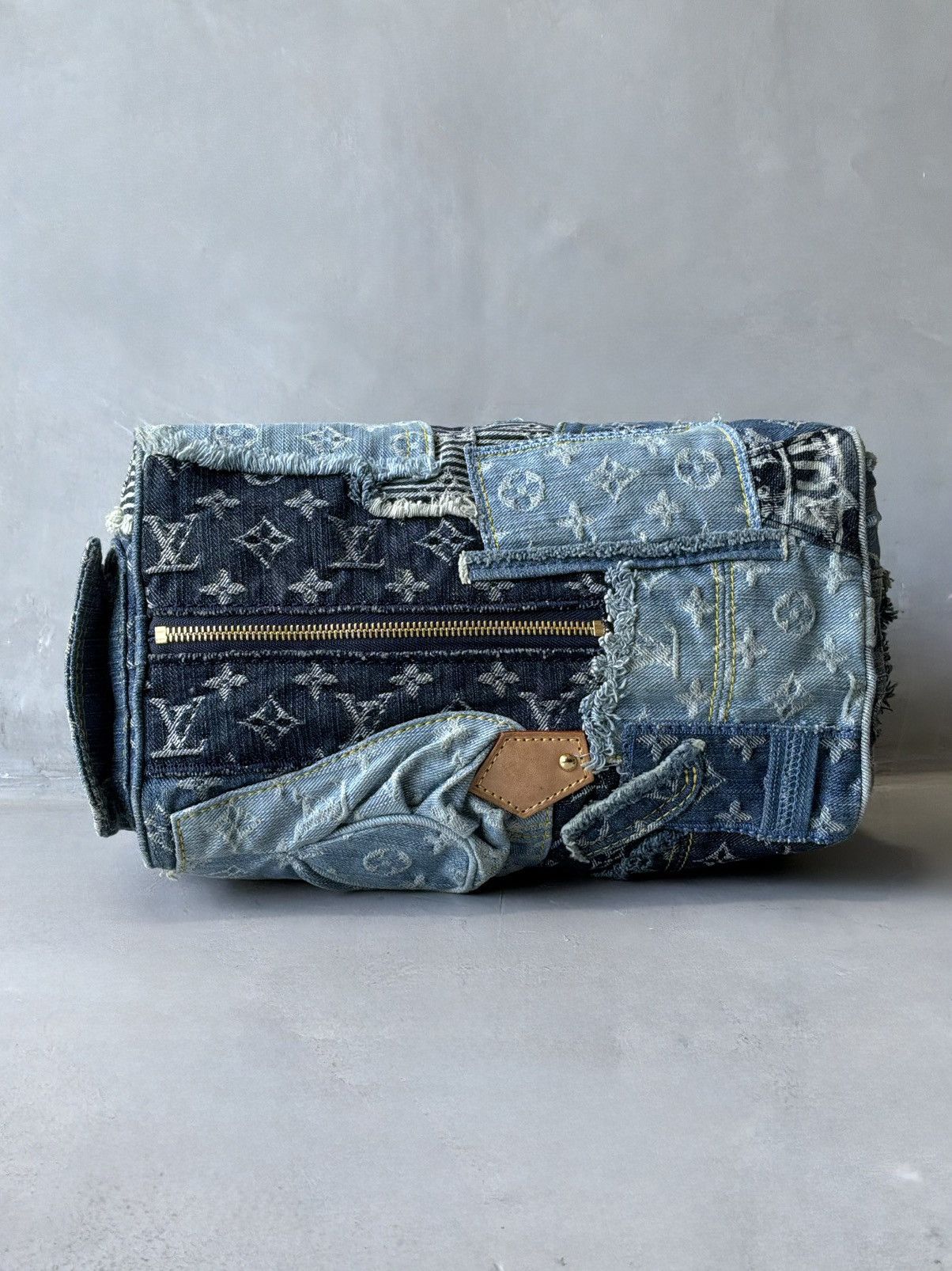 Louis Vuitton 2007 Louis Vuitton - Denim Patchwork Speedy 30 Size ONE SIZE - 3 Thumbnail