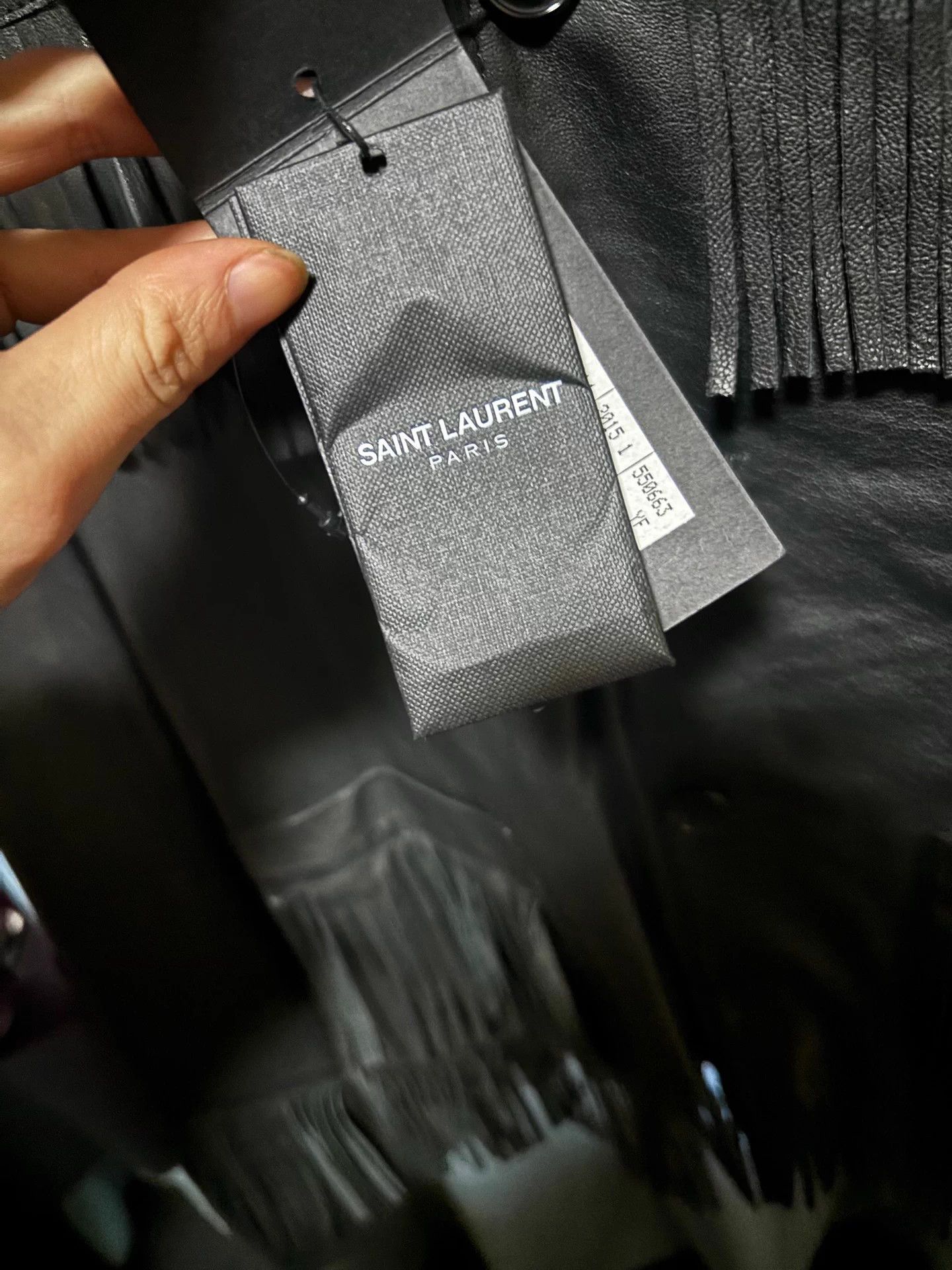 Saint Laurent Paris SLP 2015SS Hedi Slimane Black Leather Fringe Jkt Size US S / EU 44-46 / 1 - 6 Thumbnail