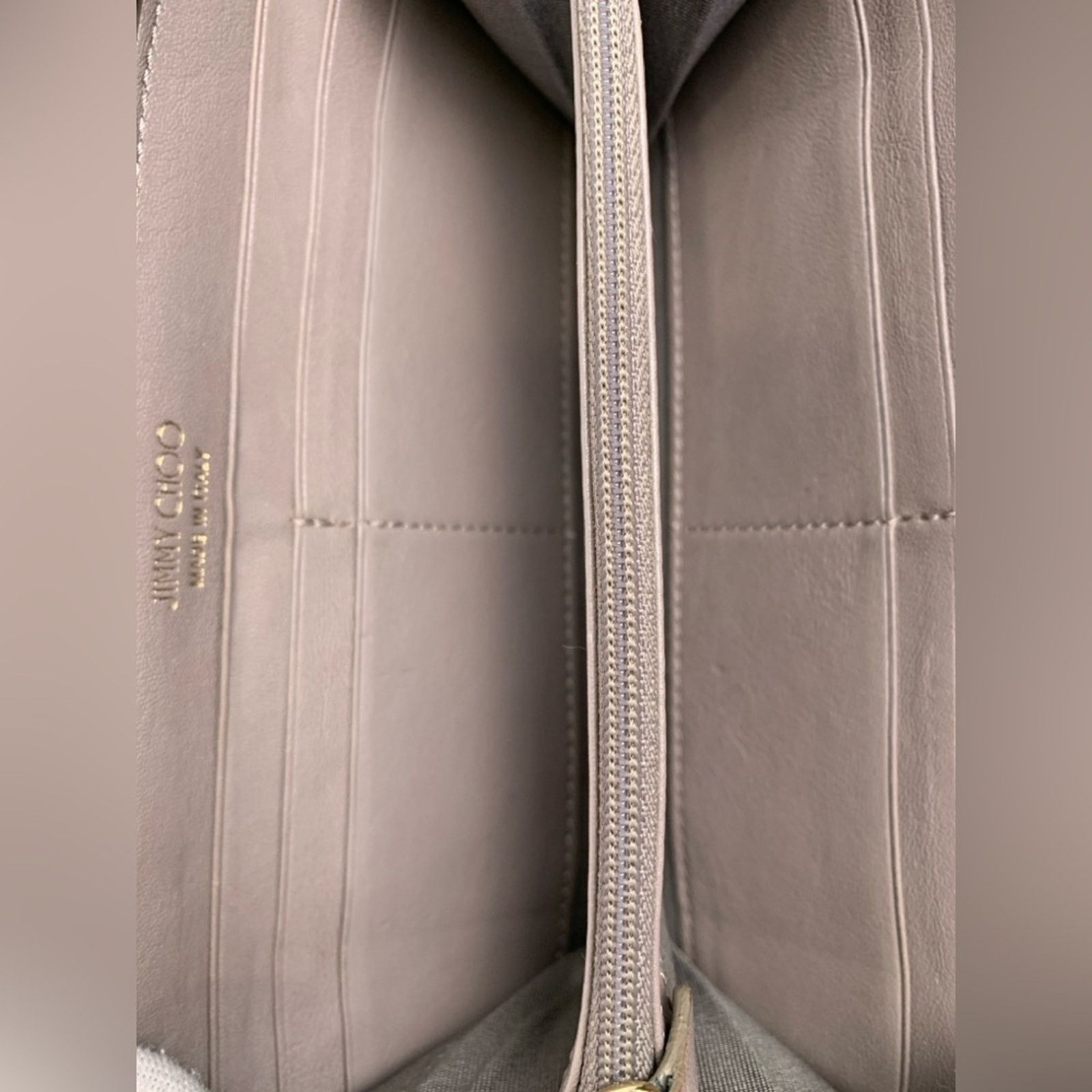 Jimmy Choo Jimmy Choo Filipe Star-Studded Brown Leather Zip Long Wallet Size ONE SIZE - 3 Thumbnail