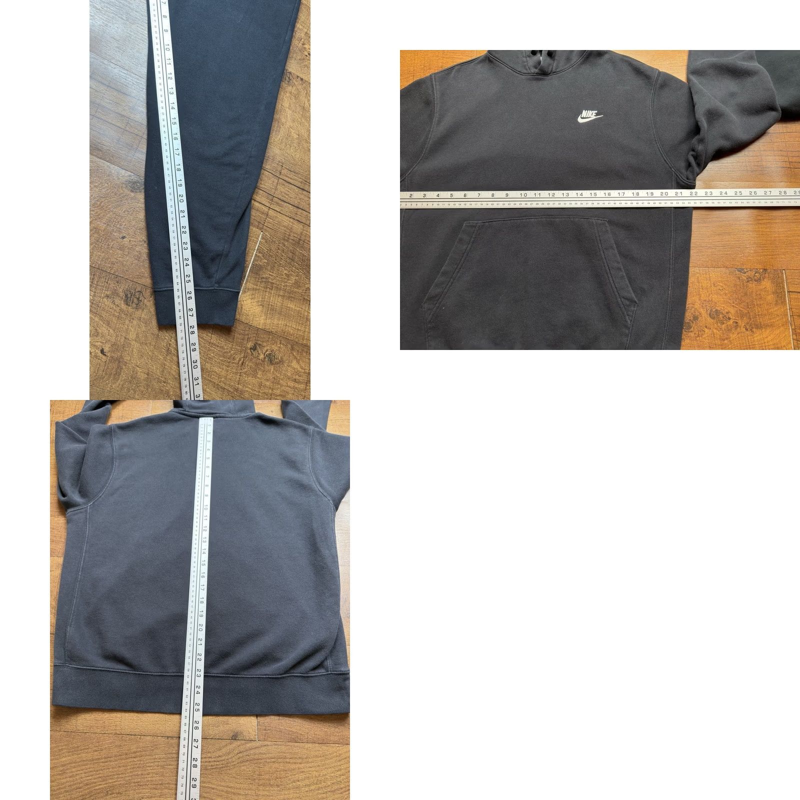 Nike Nike Sportswear Club Fleece Black Hoodie & Jogger Pants Set Size M Sweatsuit Activewear Size US M / EU 48-50 / 2 - 8 Thumbnail