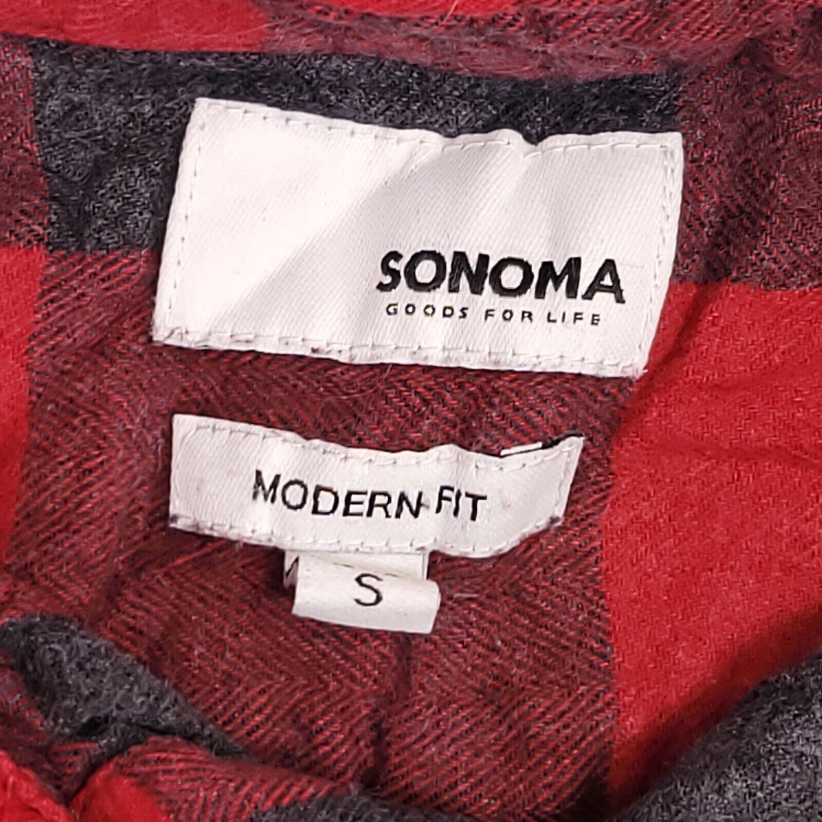 Sonoma Sonoma Buffalo Check Flannel Shirt Mens Size Small Red Black Size US S / EU 44-46 / 1 - 3 Thumbnail