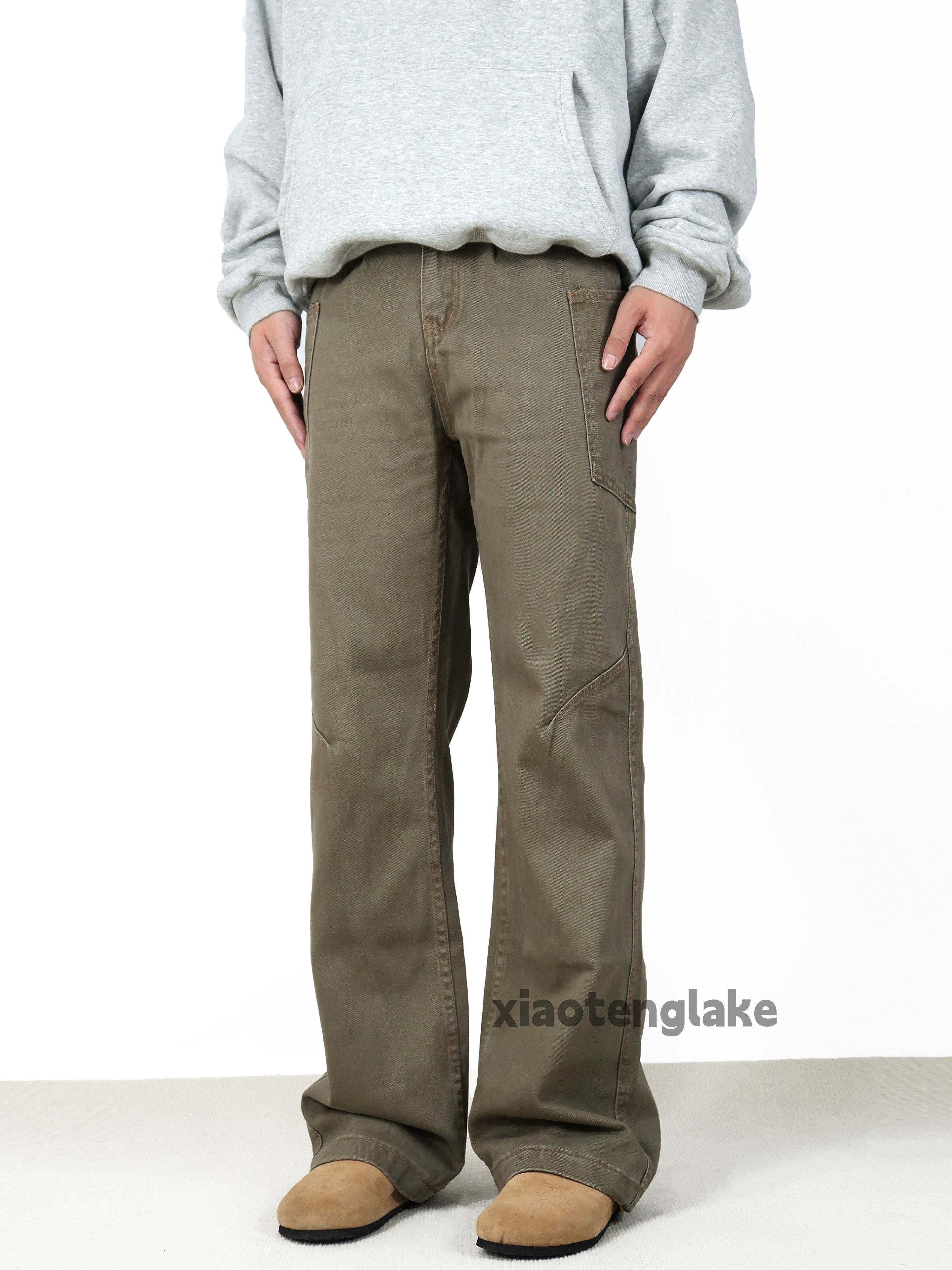 function outdoor sports patchwork washed faded cargo pants