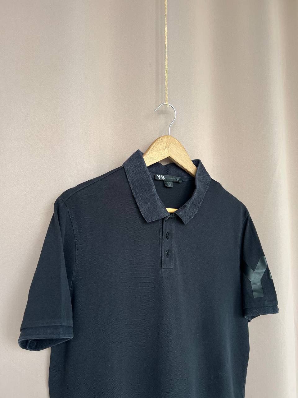 Yohji Yamamoto Y-3 Yohji Yamamoto Polo Shirt Mens Size M/L Sleeve Logo Size US L / EU 52-54 / 3 - 3 Thumbnail