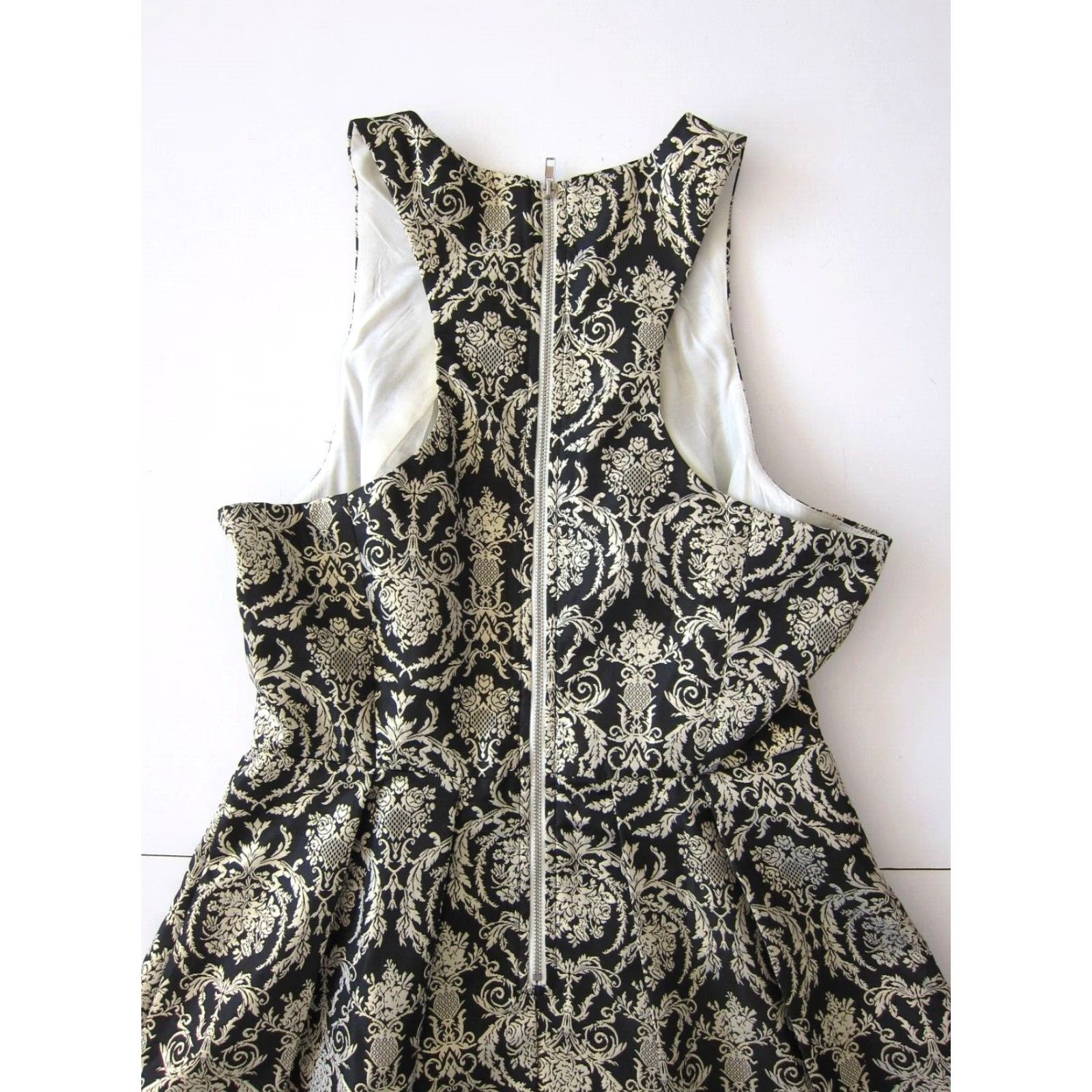 Vintage VINTAGE Gianni Bini Black Gold Paisley Floral Pleated Sleeveless Empire Prom Dress Small Size S / US 4 / IT 40 - 6 Thumbnail