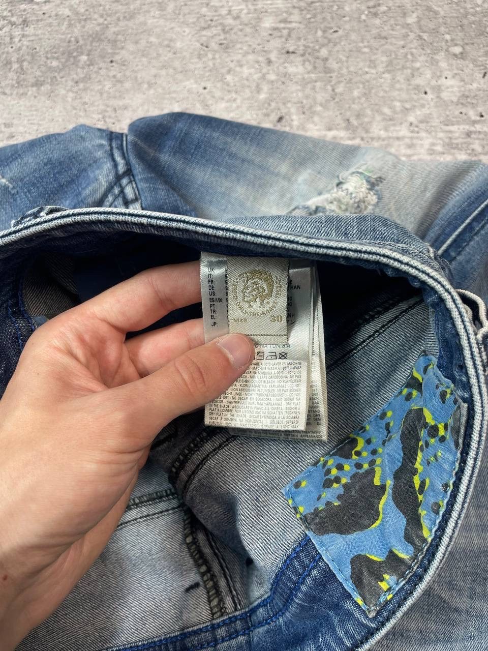 Diesel Vintage 00s Diesel Thommer Distressed Slim Denim Jeans Y2K Size US 30 / EU 46 - 6 Thumbnail