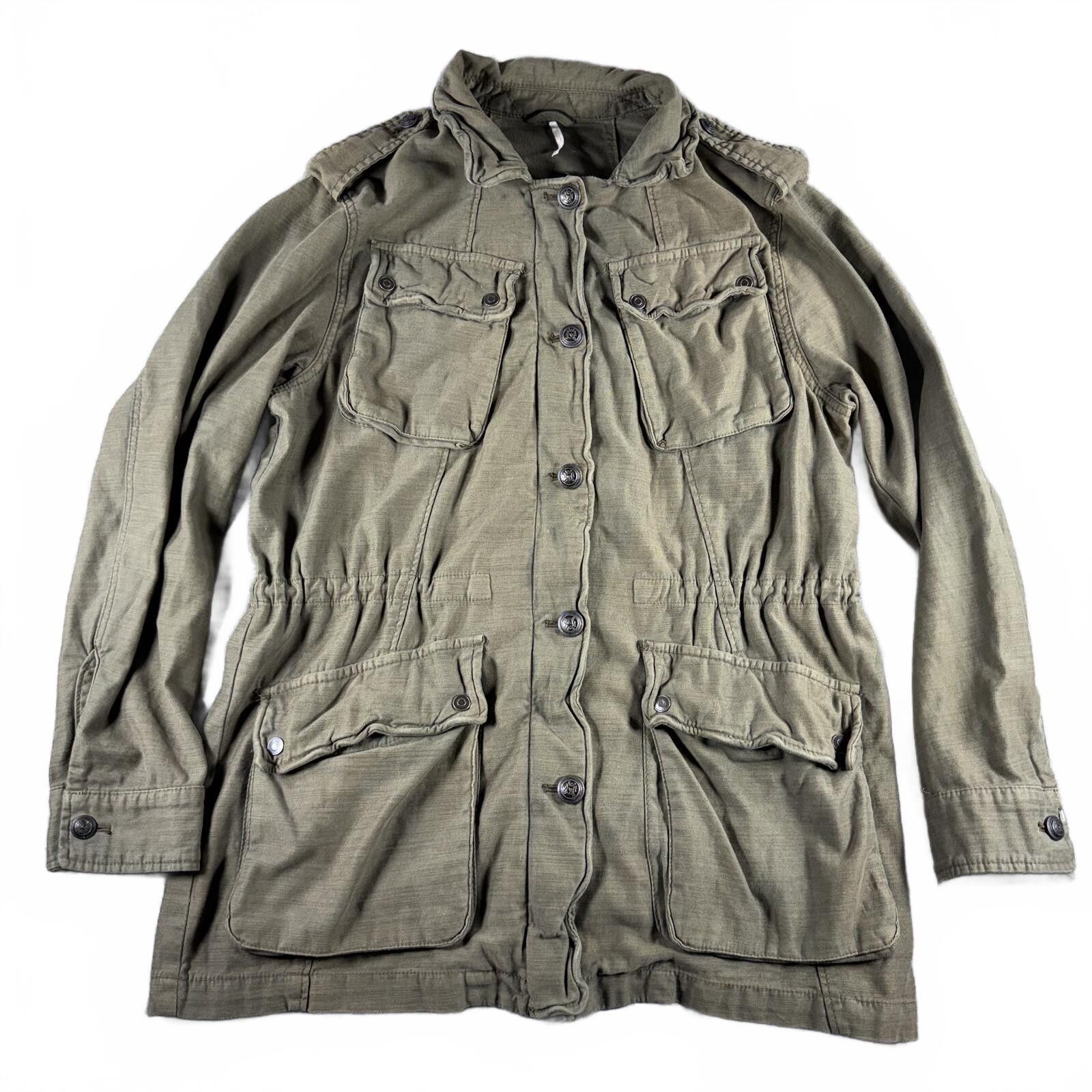 Free People Free People Jacket Women's L Green Utility Cargo Olive Size M / US 6-8 / IT 42-44 - 1 Thumbnail