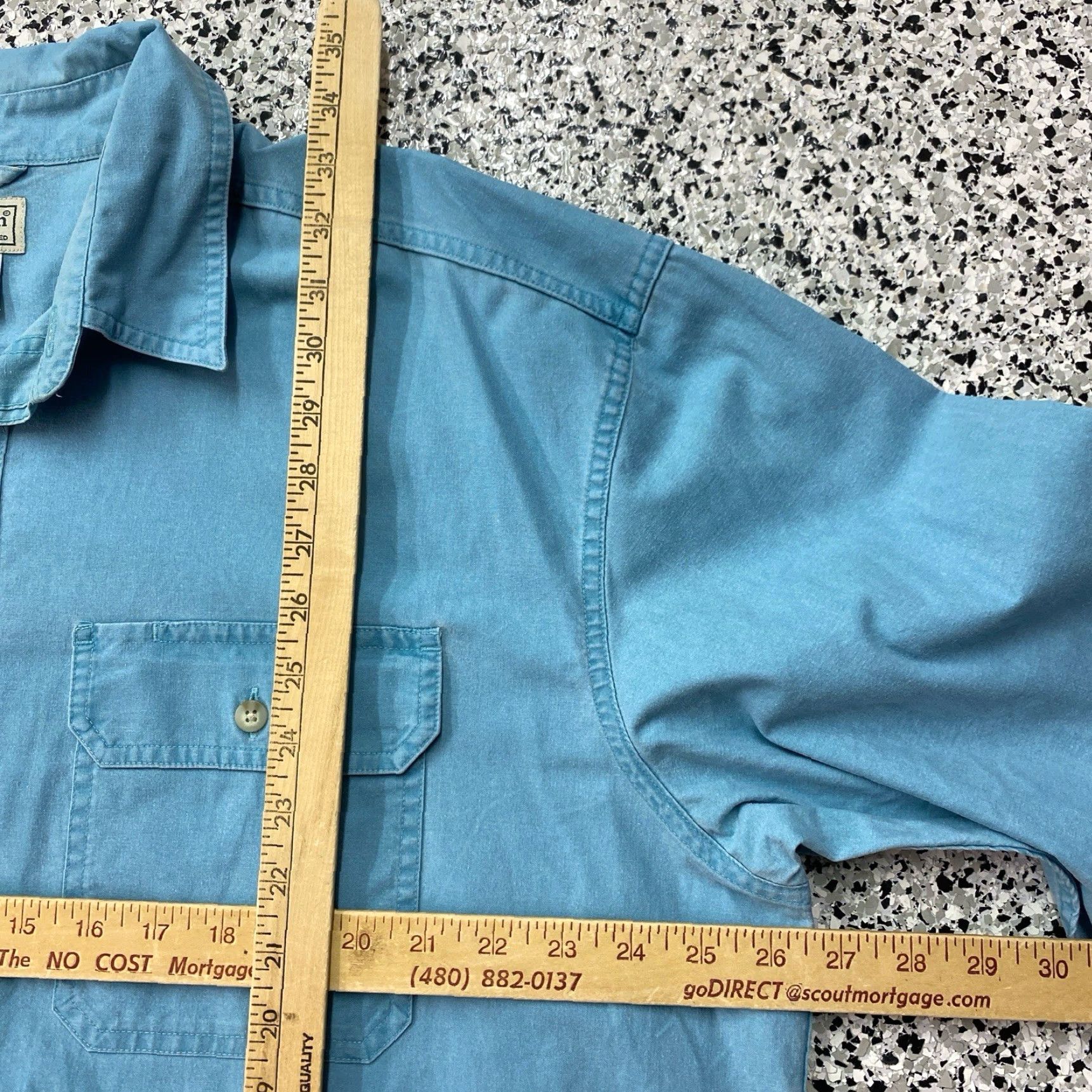 Vintage VINTAGE LL Bean Shirt XL Tall Men’s 90s Button-Up Long Sleeve Green Cotton Knit with Pockets Size US XL / EU 56 / 4 - 3 Thumbnail