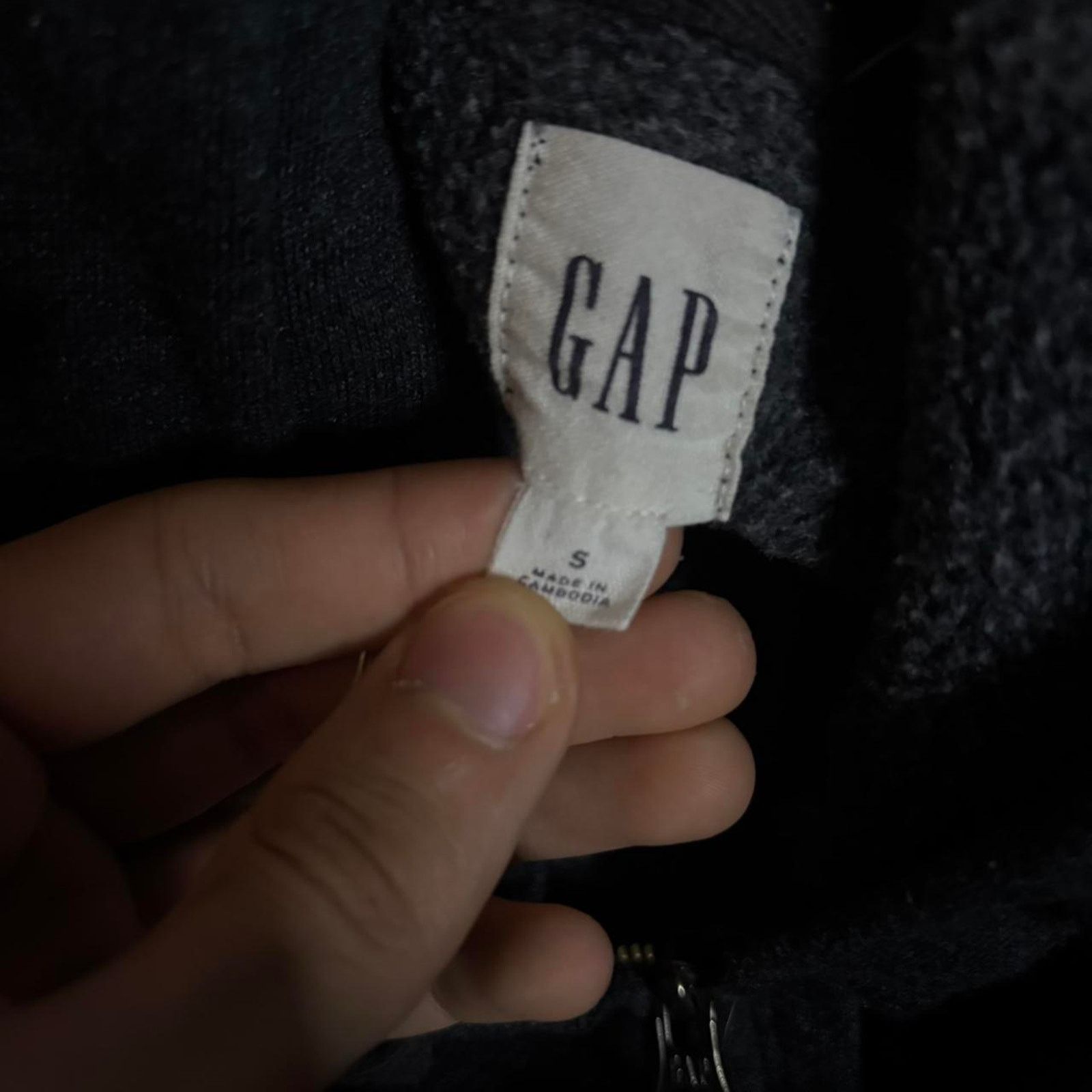 Gap 2000s dark grey gap full zip up hoodie small women’s Size S / US 4 / IT 40 - 4 Thumbnail