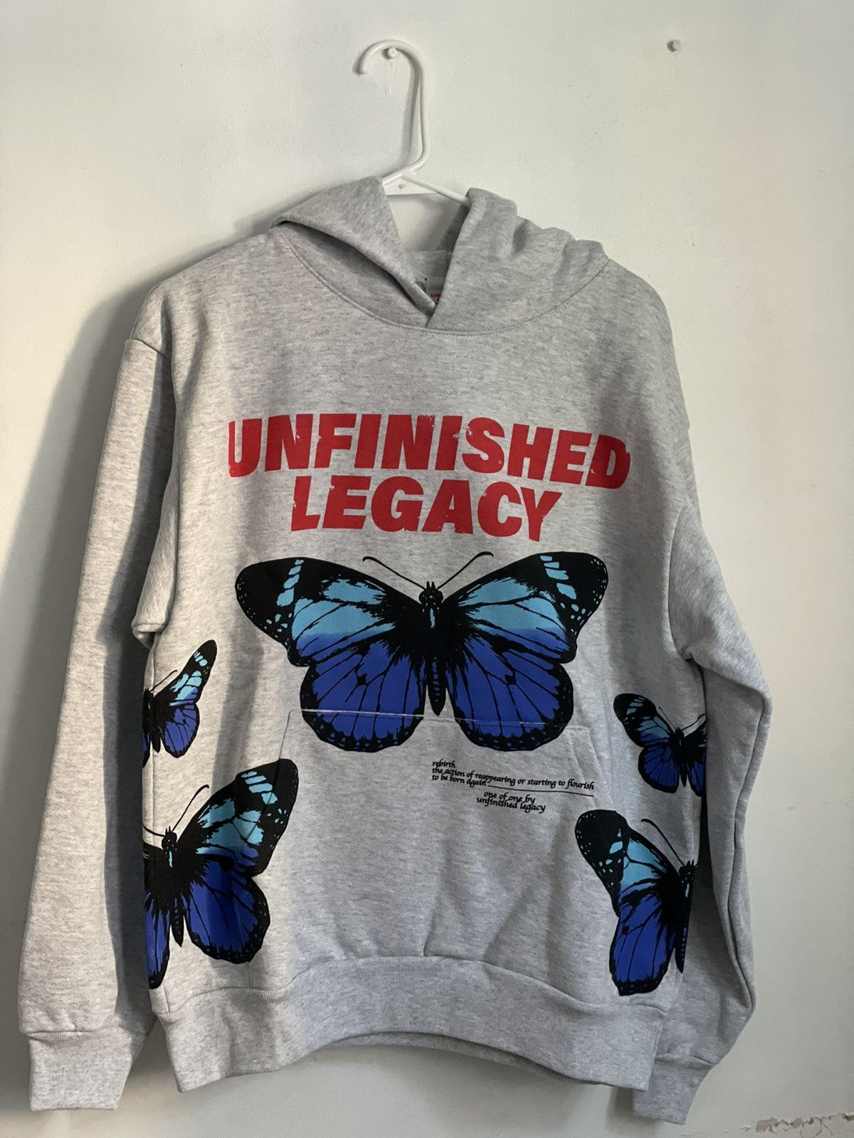 image of Unfinished Legacy Rebirth Hoodie in Grey, Men's (Size Medium)