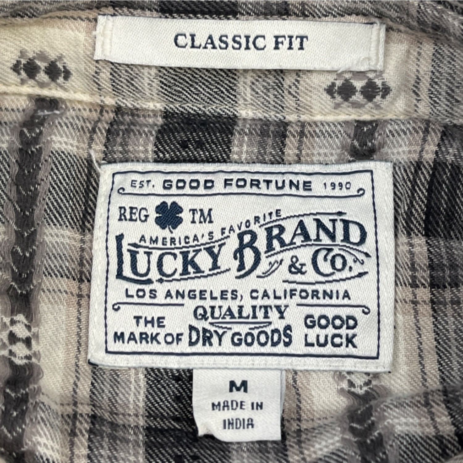 Lucky Brand Lucky Brand Men's Black Plaid Shirt/Pearl Snaps Sz M SKU 466 Size US M / EU 48-50 / 2 - 5 Thumbnail