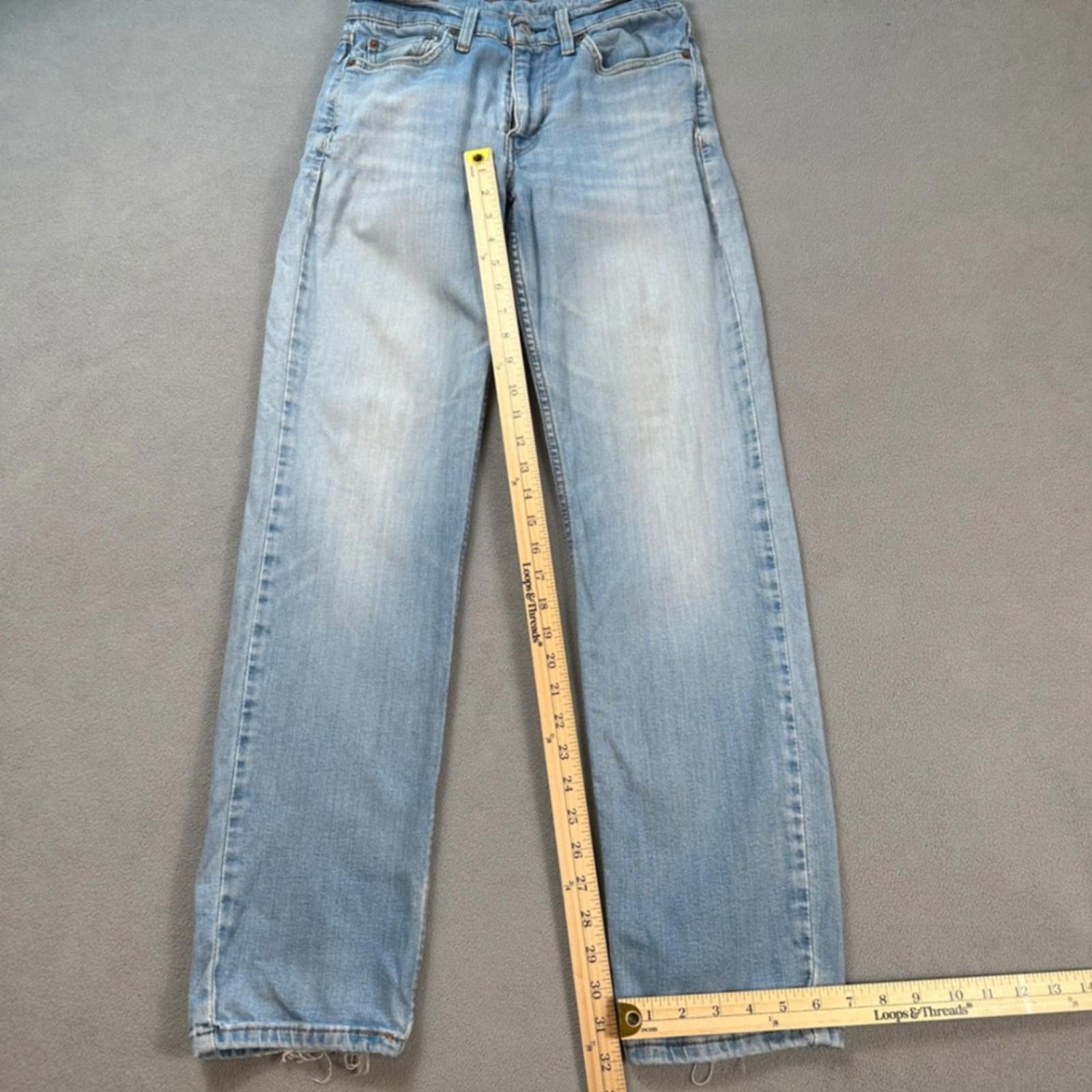 Levi's Levis 514 Mens Jeans 29x32 Blue Straight Fit Light Wash Size US 29 - 3 Thumbnail