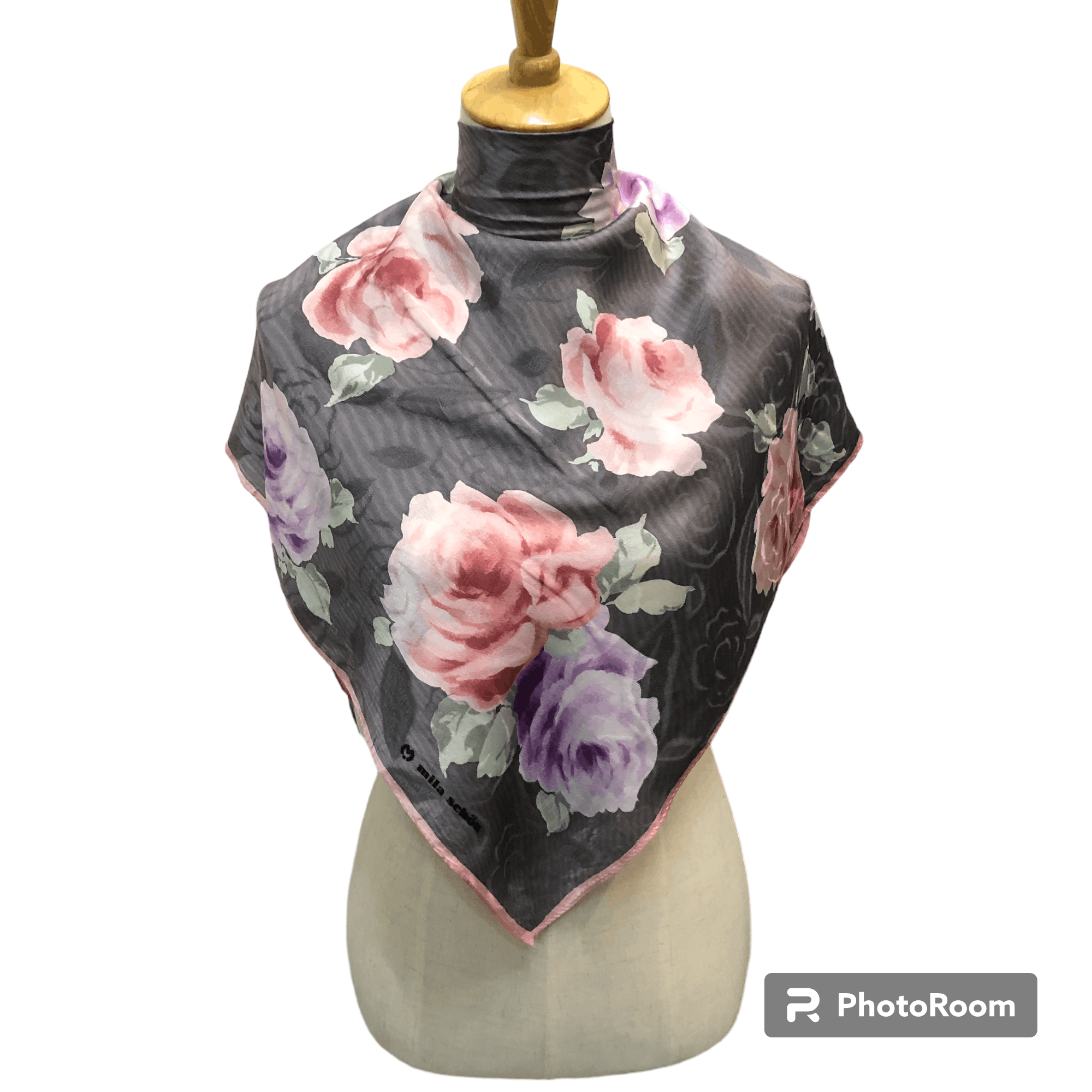 Mila Schon Vintage Mila Schon Floral Silk Scarf M1301 Size ONE SIZE - 1 Thumbnail