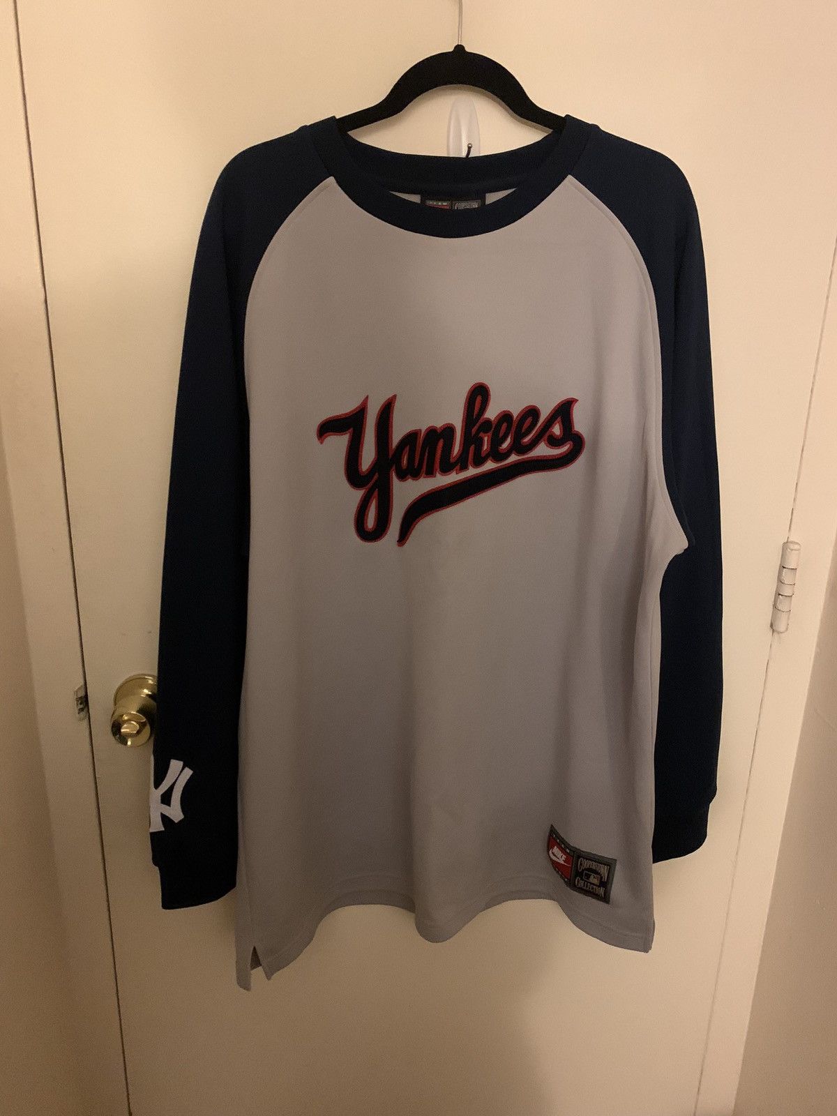 Image of Vintage Nike Yankees Batting Practice Jersey Size XL in Grey, Men's