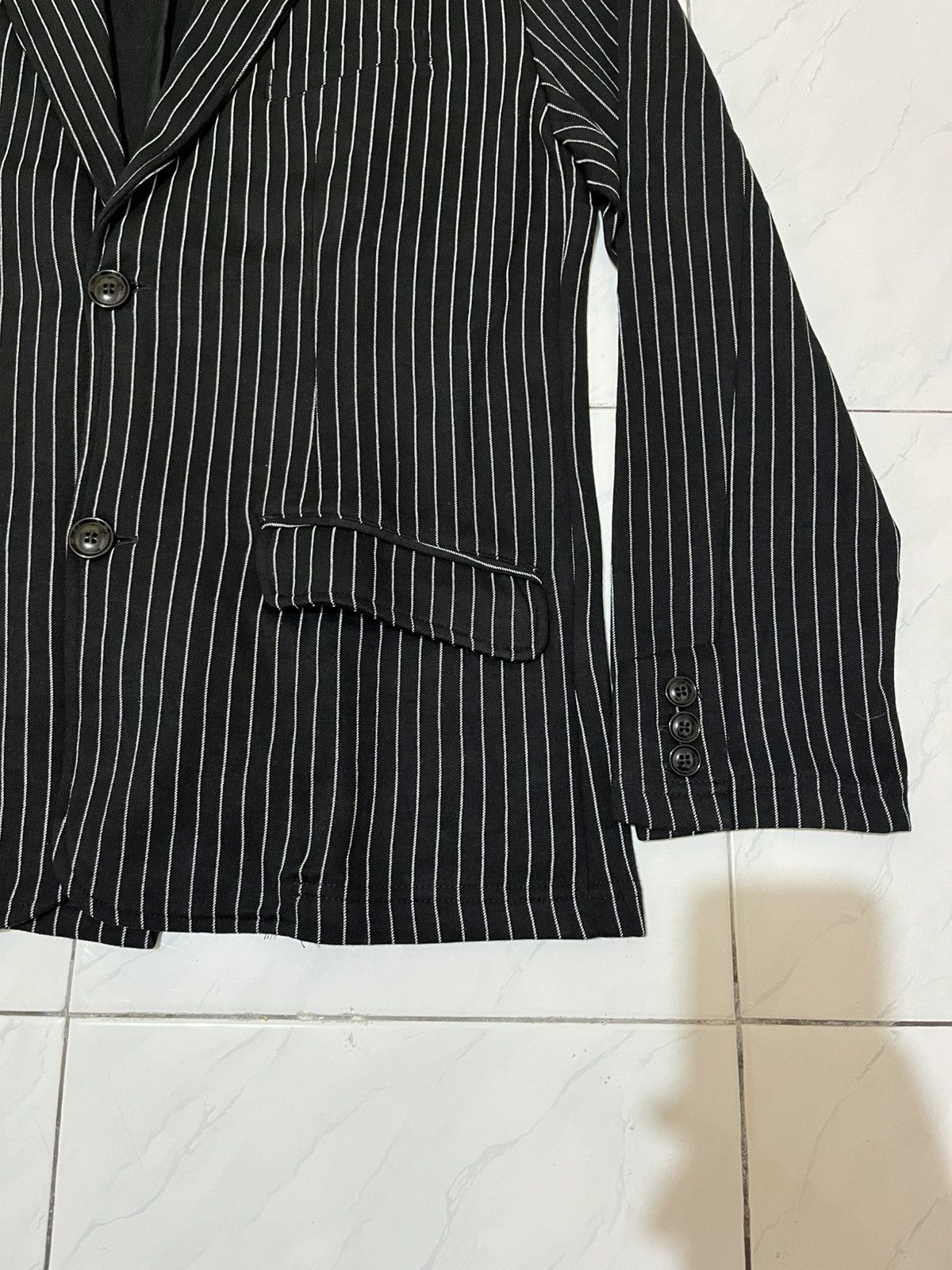 Japanese Brand 🔥 Kubik Double Breasted Hickory Blazer Size 46R - 4 Thumbnail