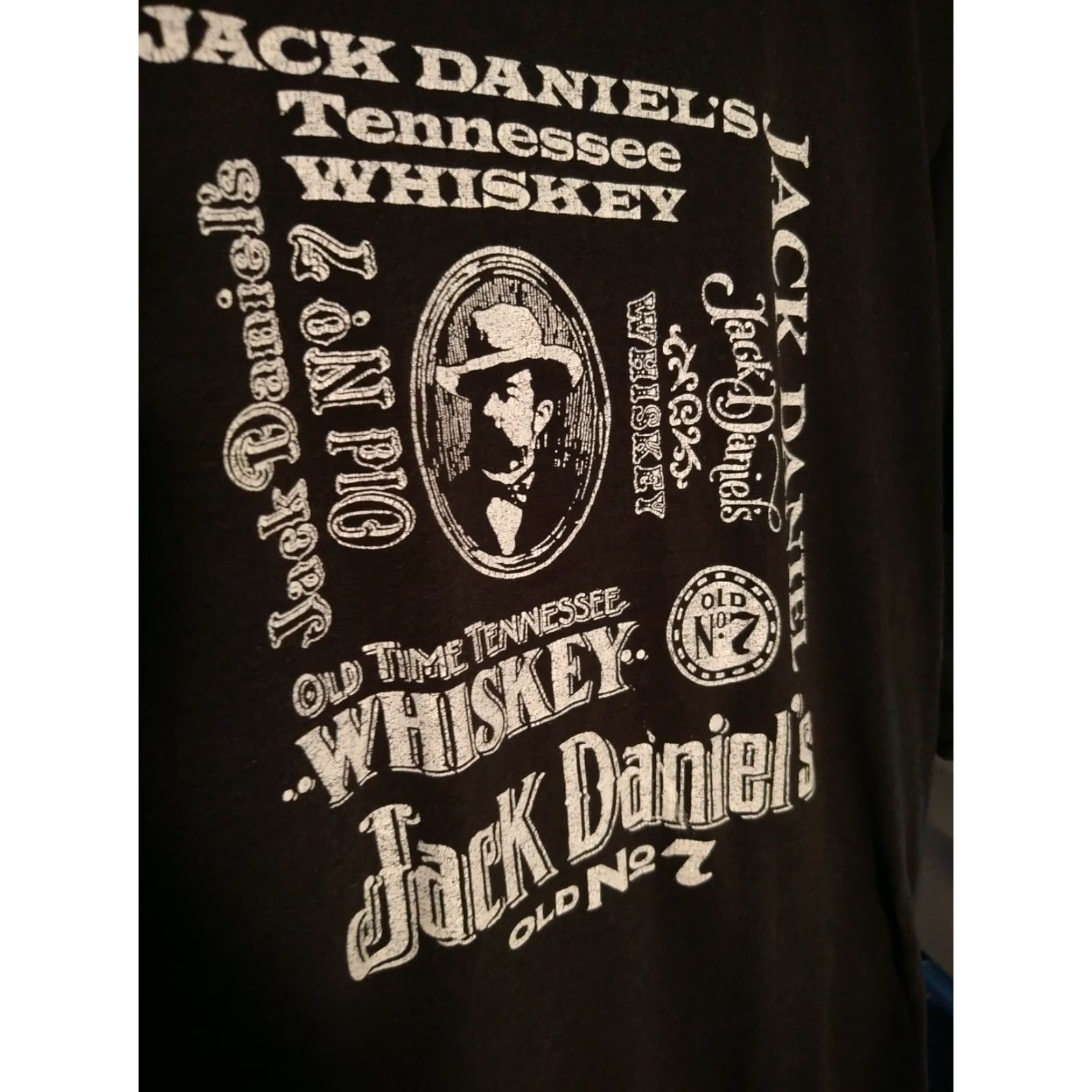 Jerzees VINTAGE Jack Daniels Whiskey T-shirt Made In USA Size Large USA Mens T-Shirt Black 50/50 Vintage 90s Size US L / EU 52-54 / 3 - 3 Thumbnail