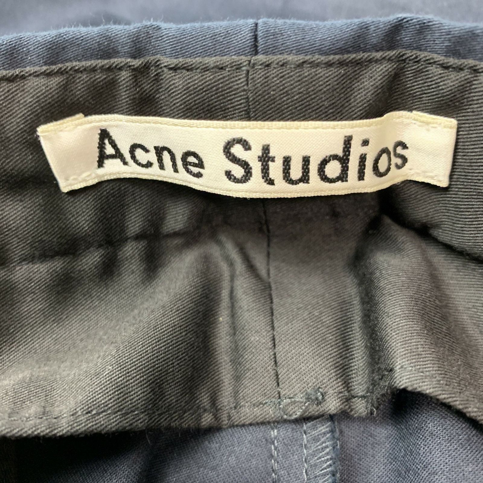Acne Studios ACNE STUDIOS 32 Navy Cotton Elastane Flat Front Casual Pants Size US 32 / EU 48 - 3 Thumbnail