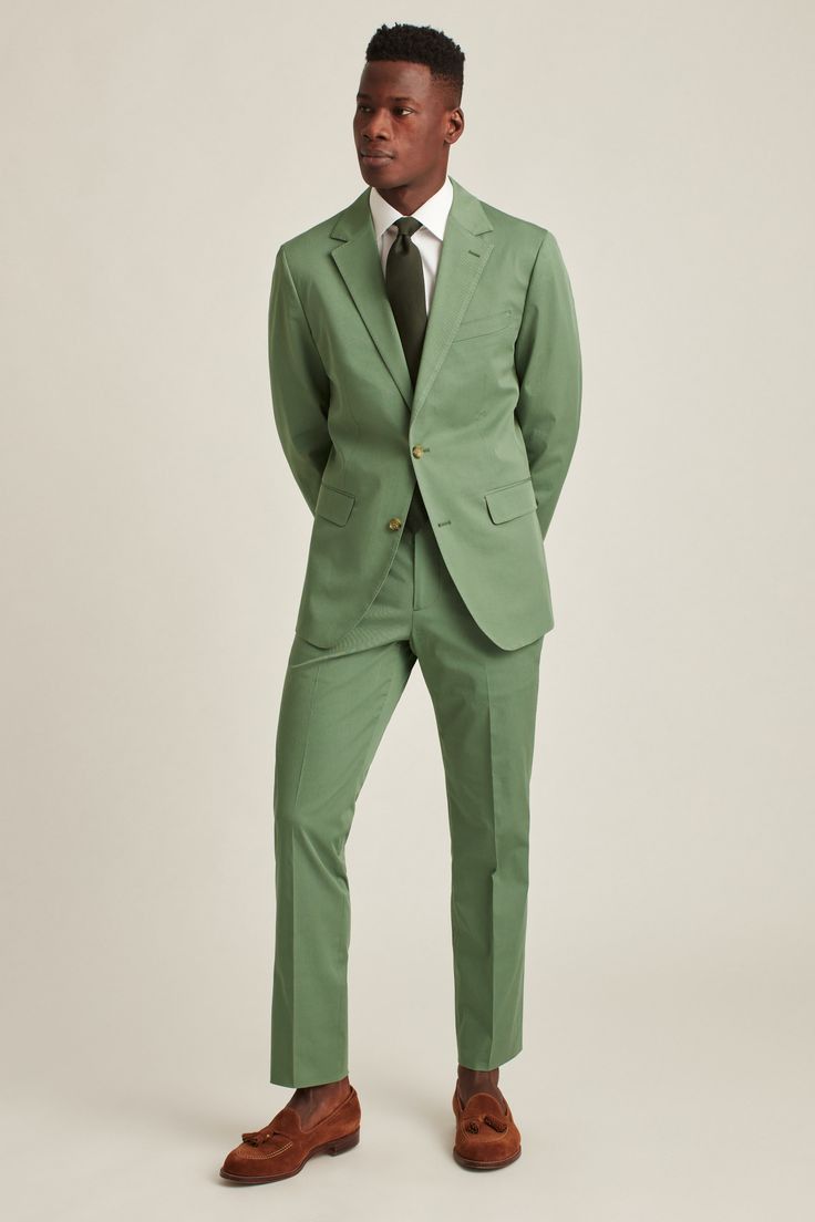 Bonobos Bonobos • Italian Cotton Suit Green • 40R / 34 Size 40R - 1 Thumbnail