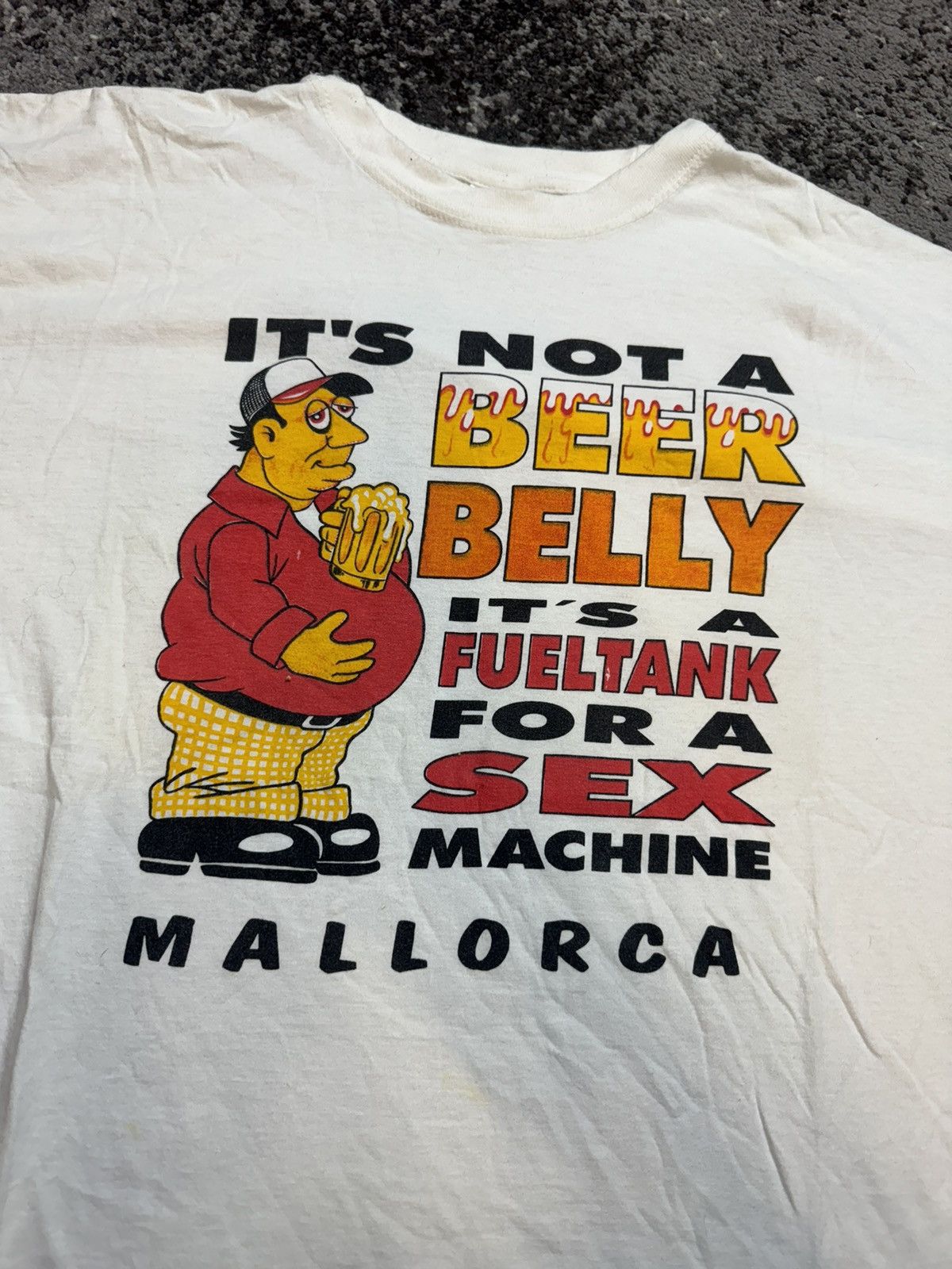 Other Vintage Y2K Humour Crazy Shirt Beer Belly Sex Machine Print Size US L / EU 52-54 / 3 - 3 Thumbnail
