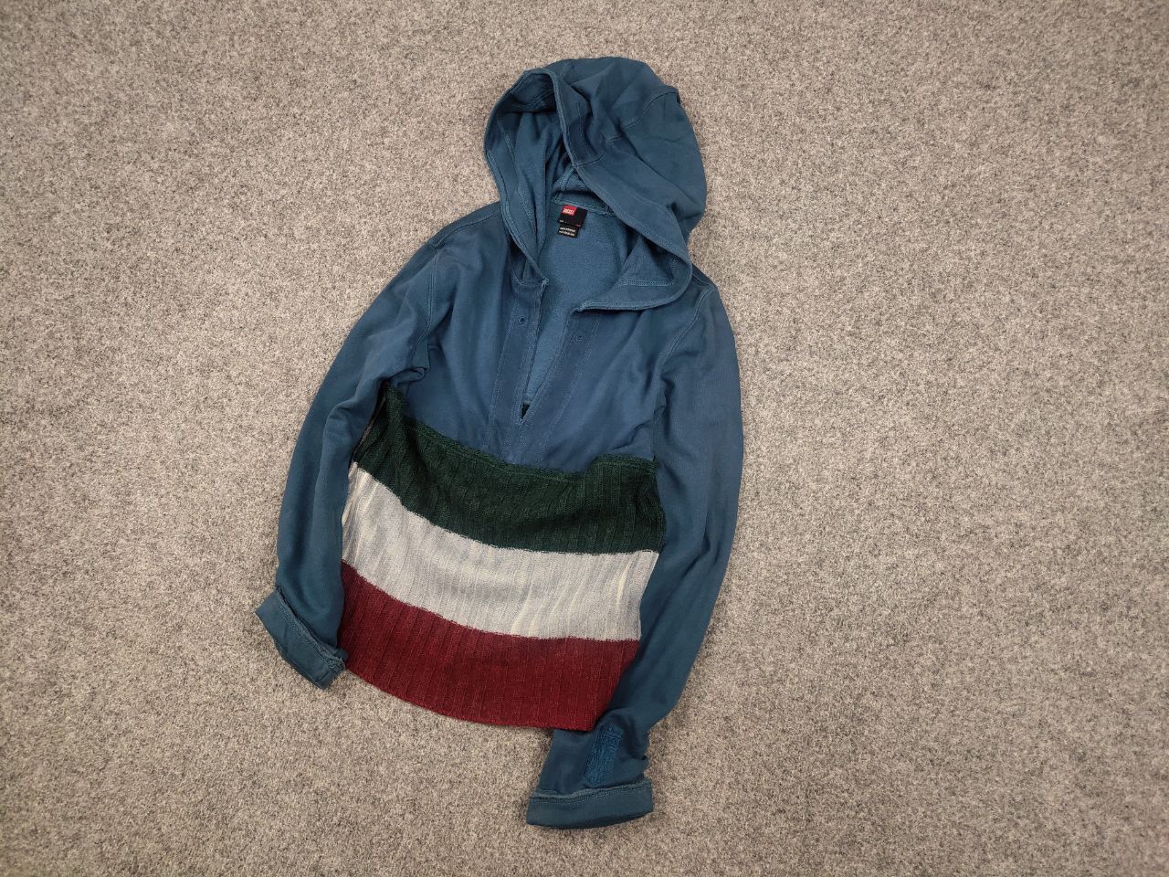Diesel × Vintage Vintage Diesel Y2K style combination hoodie Long sleeve Size L / US 10 / IT 46 - 3 Thumbnail
